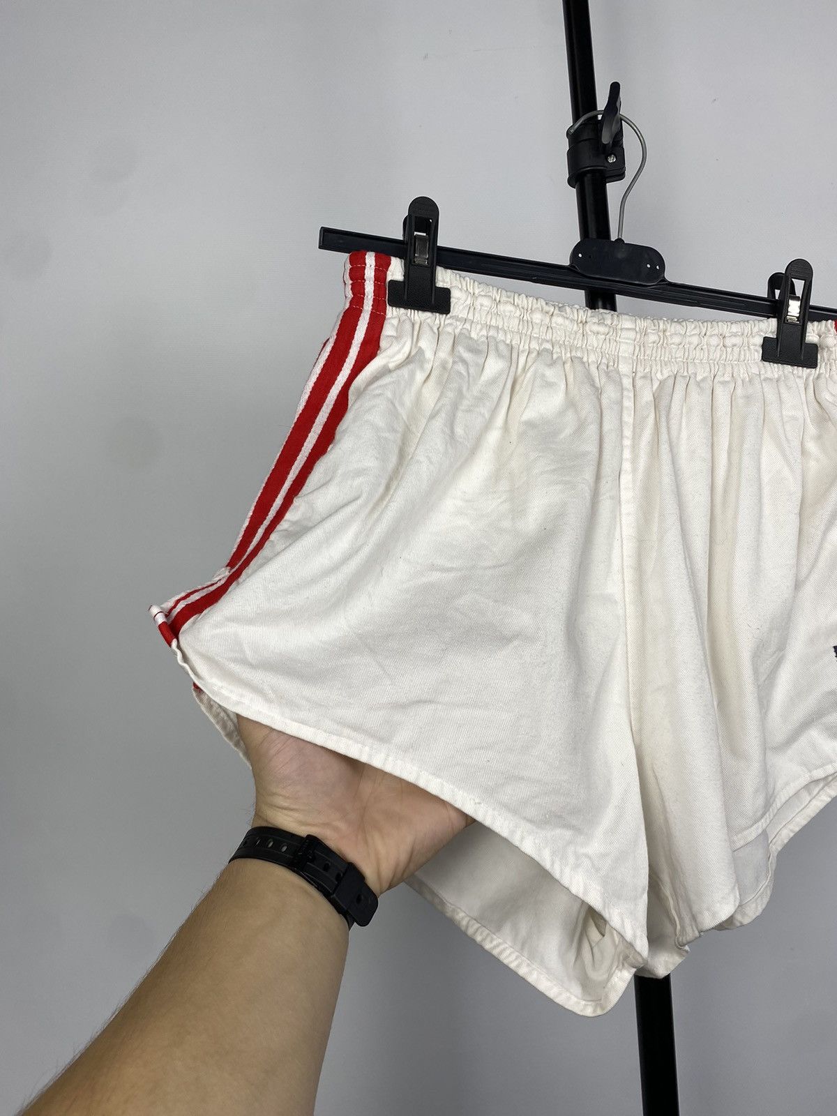Adidas × Vintage Vntg Adidas Cotton West Germany Shorts 80s Football Soccer Size US 31 - 2 Thumbnail