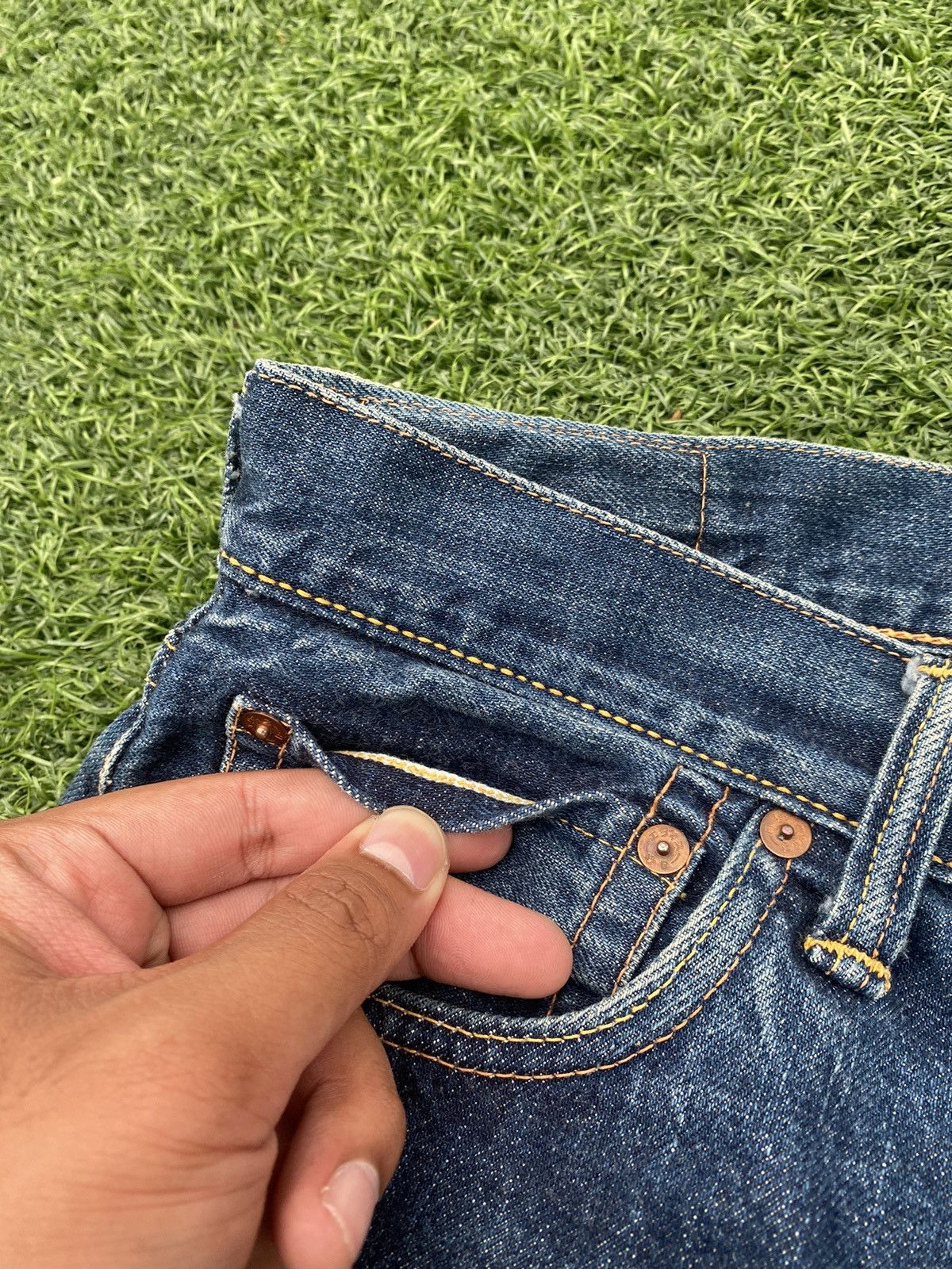 Evisu EVISU RED SEA GULL MADE IN JAPAN SELVEDGE JEANS Size US 34 / EU 50 - 6 Thumbnail
