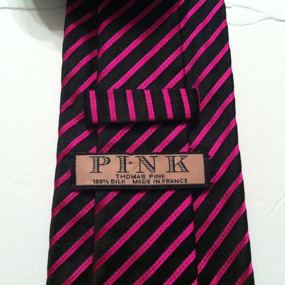 Thomas Pink THOMAS PINK MEN'S NEW BLACK TIE 3 3/4" X 57 3/4" Size ONE SIZE - 4 Thumbnail