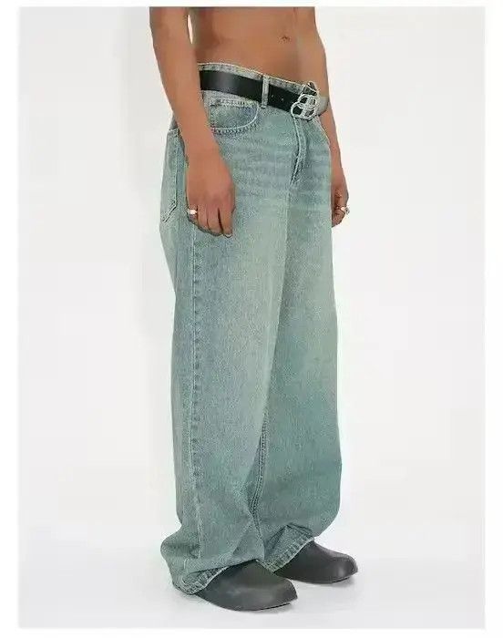 Japanese Brand Green Carpenter Baggy Denim Jeans Size US 30 / EU 46 - 2 Thumbnail