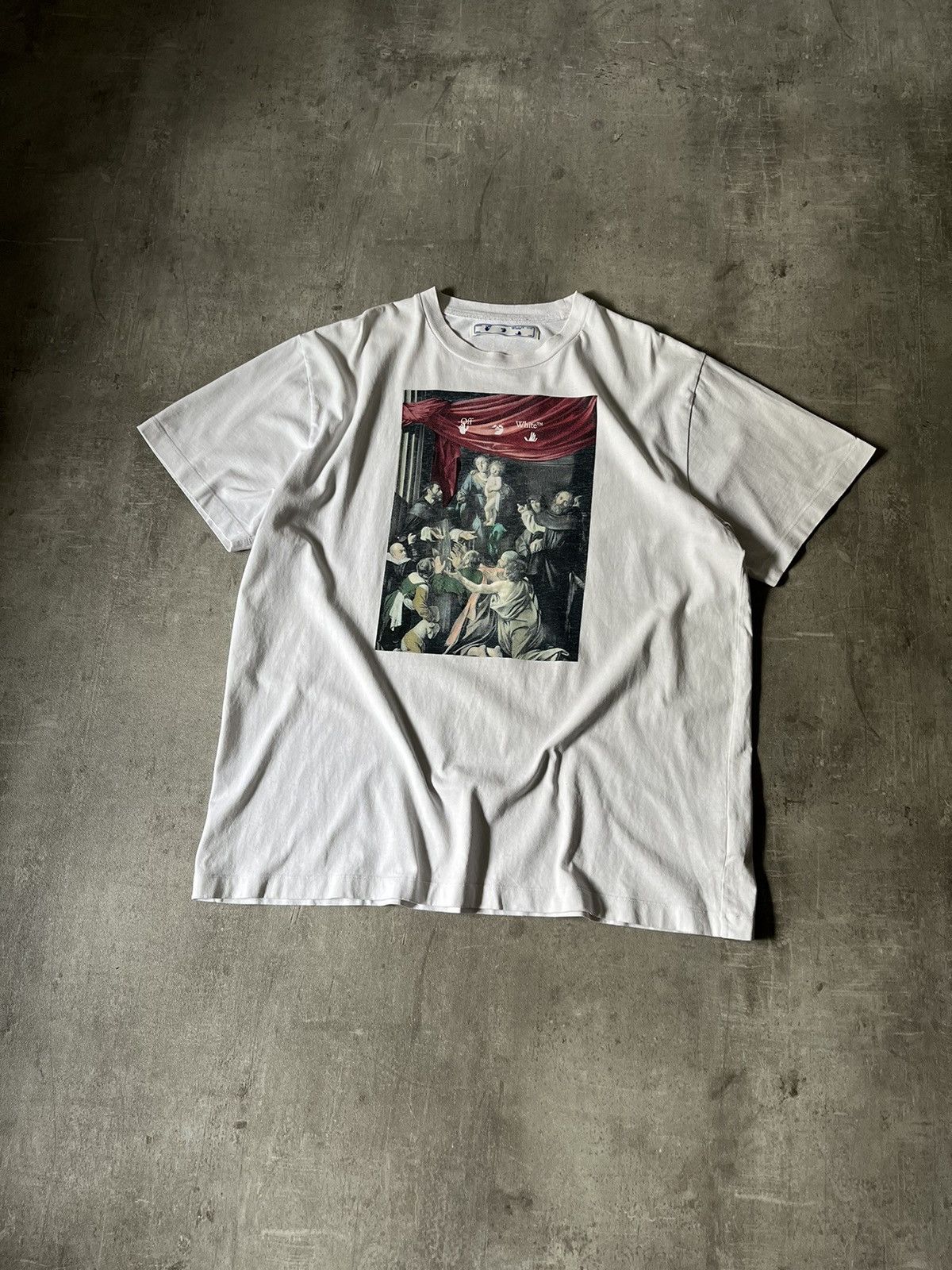 image of Off White Caravaggio Painting T-Shirt White, Men's (Size Medium)