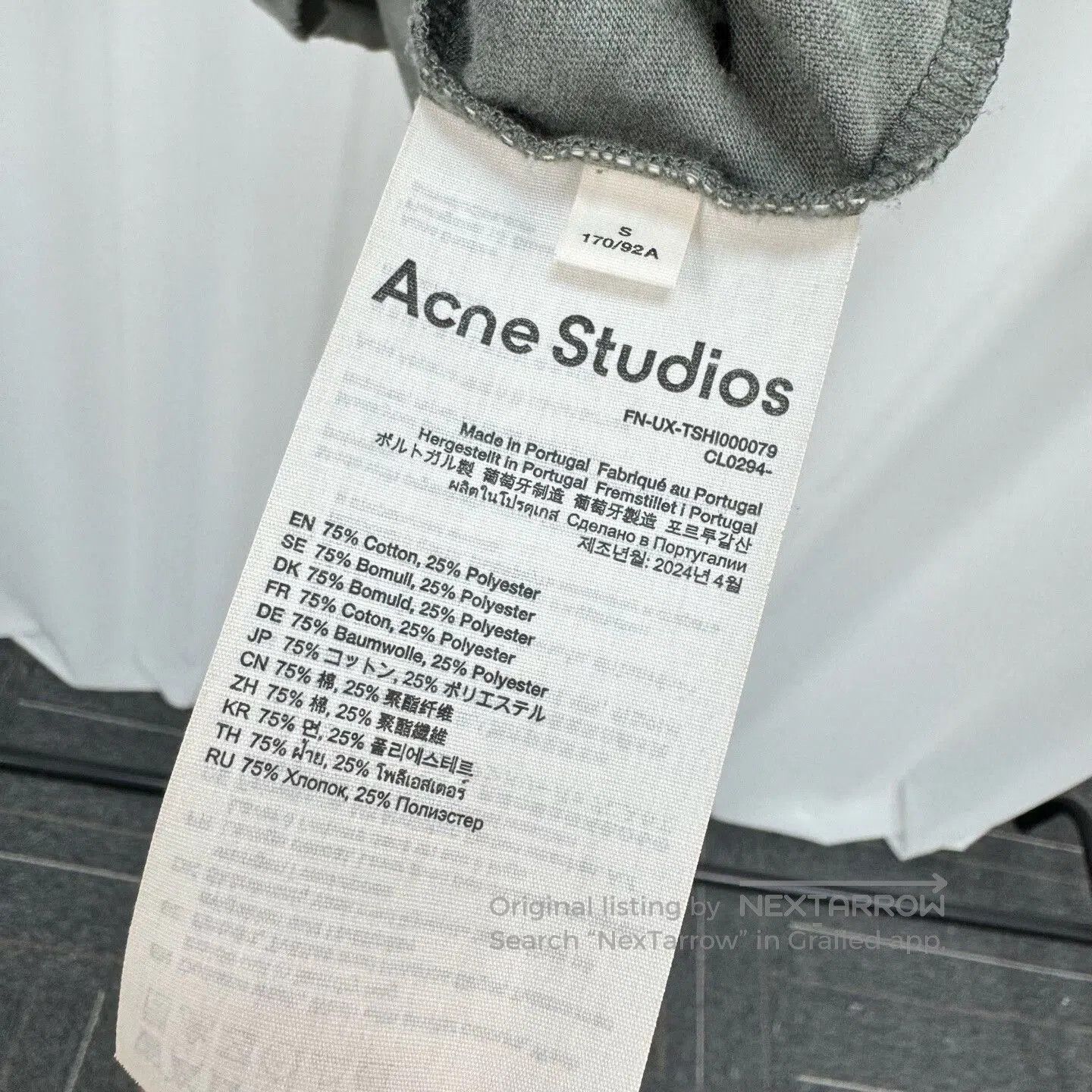 Acne Studios acne studios distressed letter short sleeve t-shirt. Size US S / EU 44-46 / 1 - 6 Thumbnail