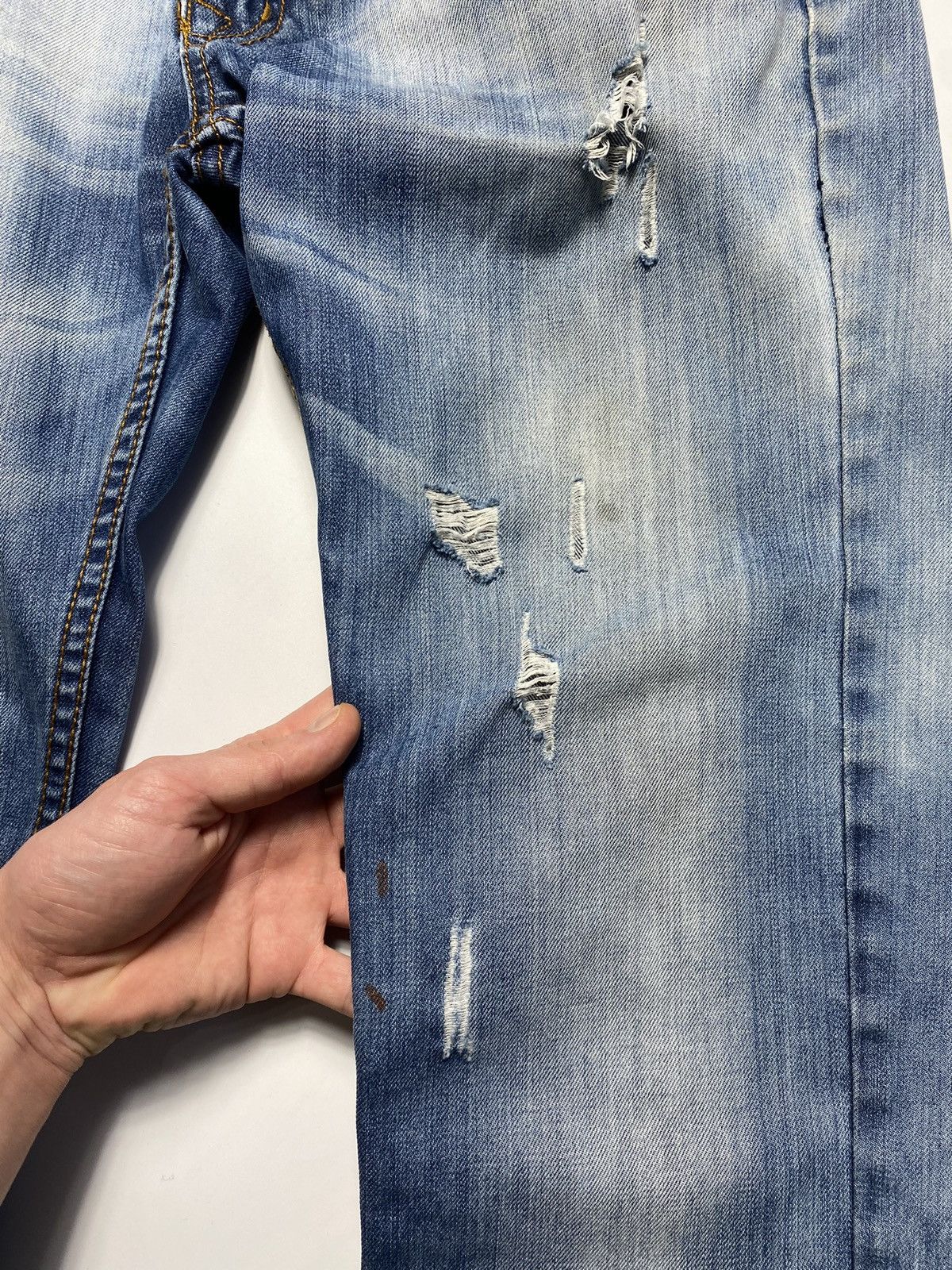 Dolce & Gabbana × Vintage Vintage Dolce Gabbana Washed Denim Distressed Y2K Retro 00s Size US 32 / EU 48 - 11 Thumbnail