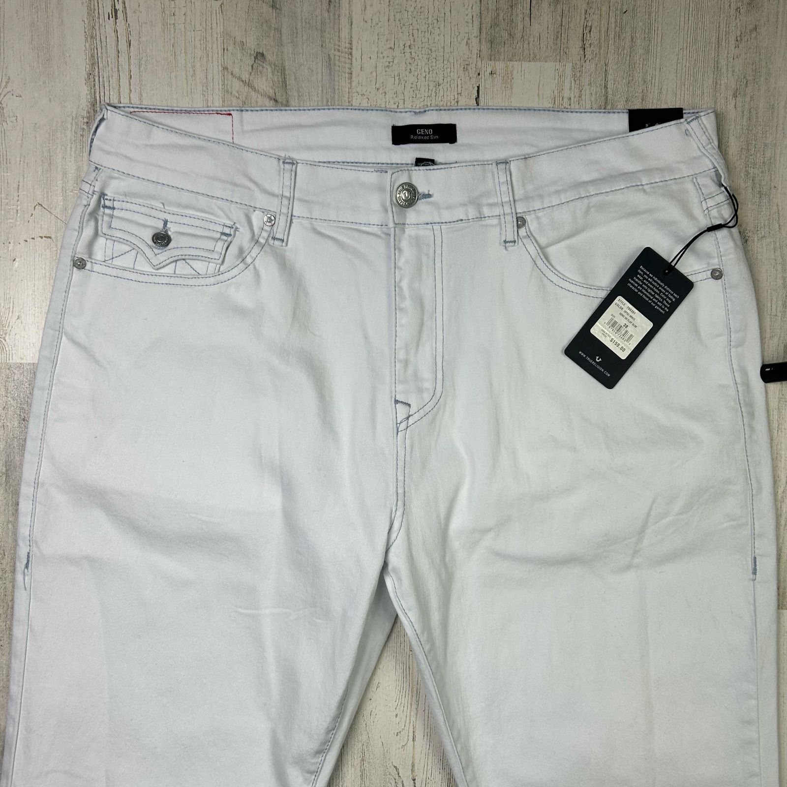 True Religion True Religion Geno Relaxed Slim Flap Jeans White Size US 38 / EU 54 - 3 Thumbnail