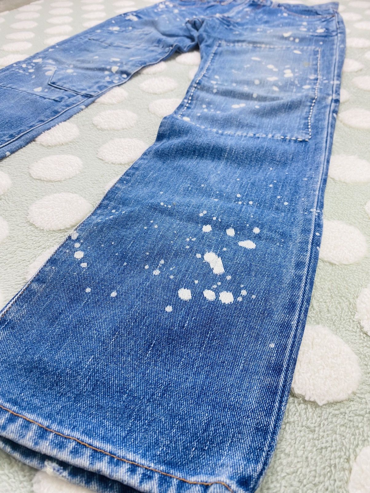 Japanese Brand Japanese boro-style custom patchwork paint-splatter jeans Size US 32 / EU 48 - 8 Thumbnail