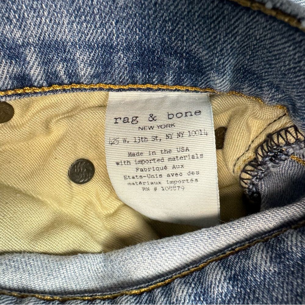 Rag & Bone Rag & Bone Dre Straight Leg Distressed Jeans In Langside Si Size 25" / US 0 / IT 36 - 9 Thumbnail