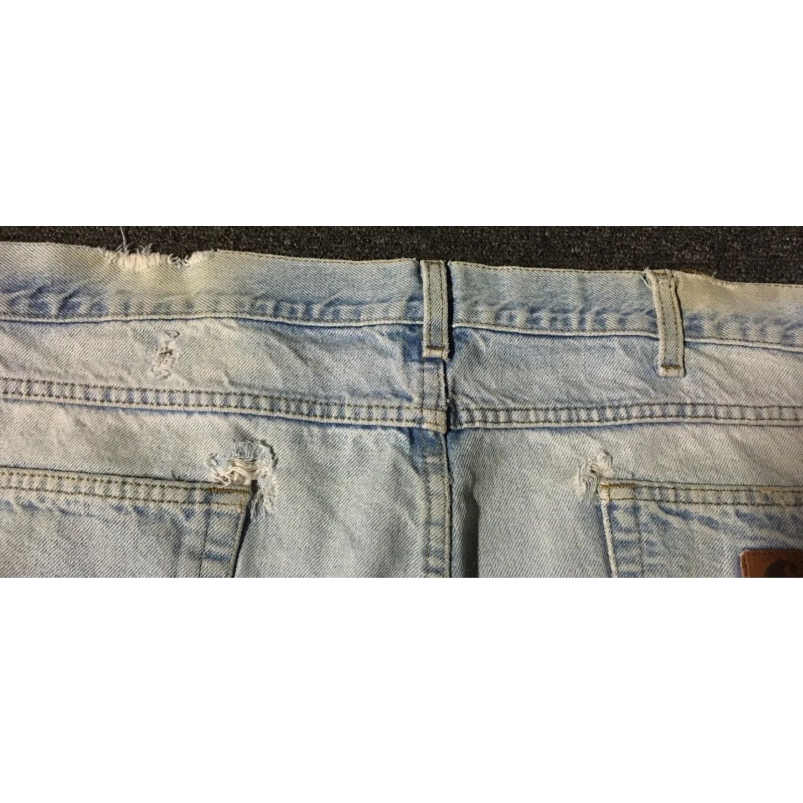 Carhartt Vtg 90s Carhartt Thrashed Faded Distress Jeans 40 Work Biker Grunge Skate Punk Size US 40 / EU 56 - 5 Thumbnail