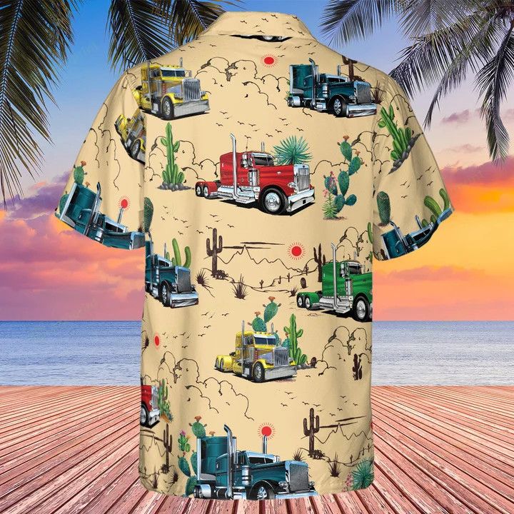 Other PETERBILT SEMI TRUCK PATTERN HAWAIIAN SHIRT Size US L / EU 52-54 / 3 - 4 Thumbnail