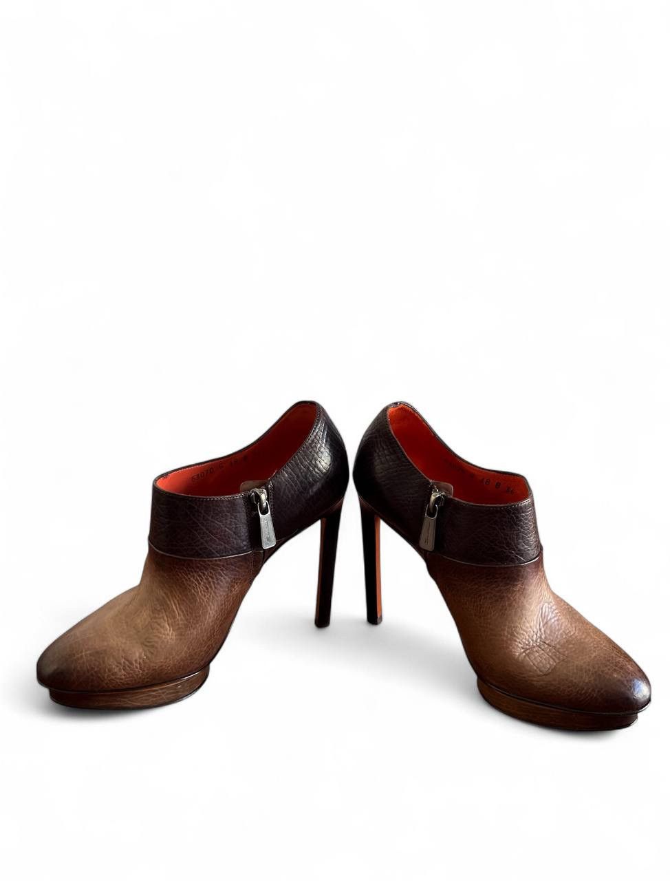 Santoni RARE SANTONI ITALY ROSE COLLECTION LEATHER ZIP ANKLE BOOTS Size US 6 / IT 36 - 2 Thumbnail