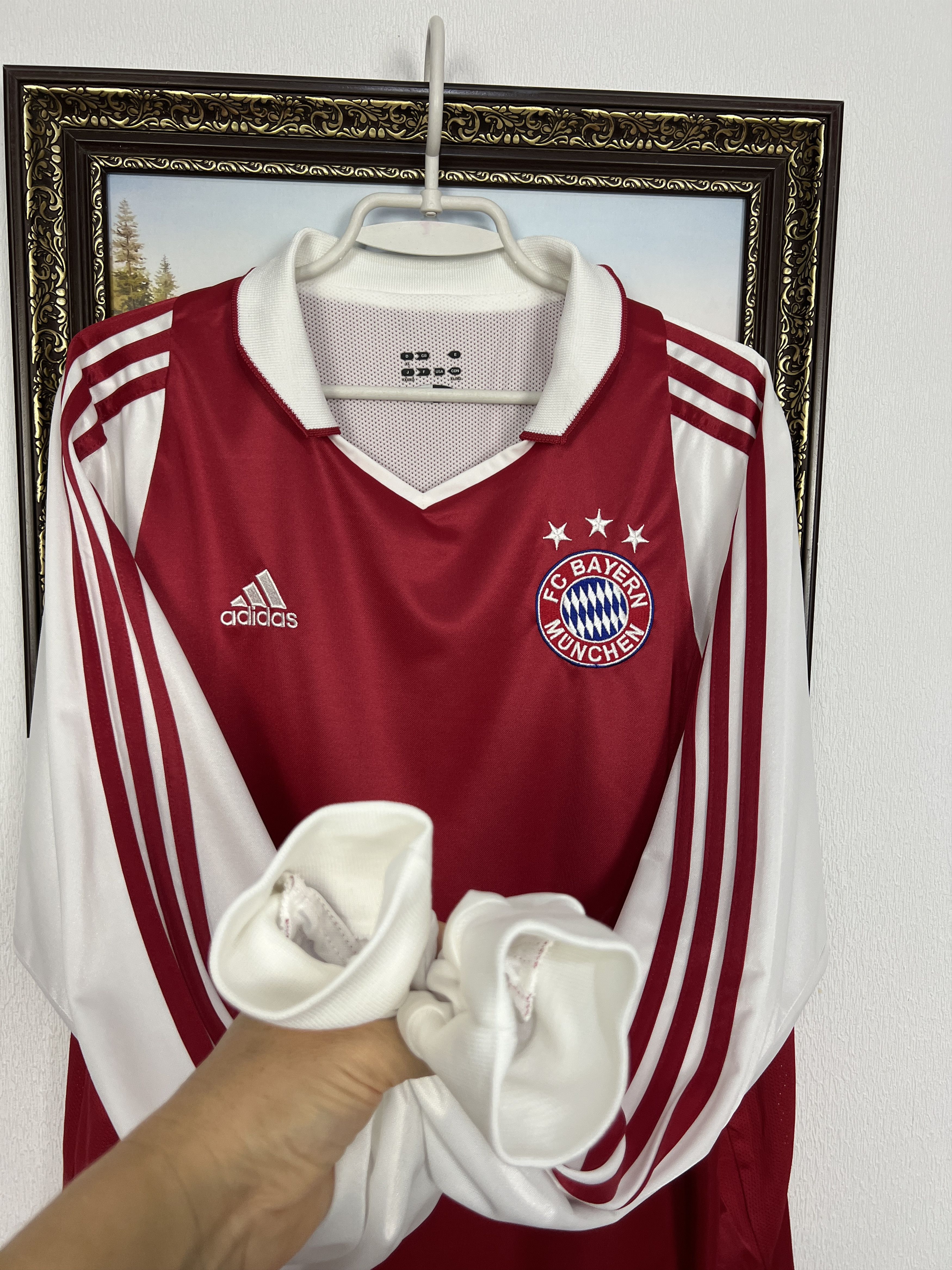 Adidas Bayern Munich football shirt Player Issue Long Sleeve Jersey Size US XL / EU 56 / 4 - 6 Thumbnail