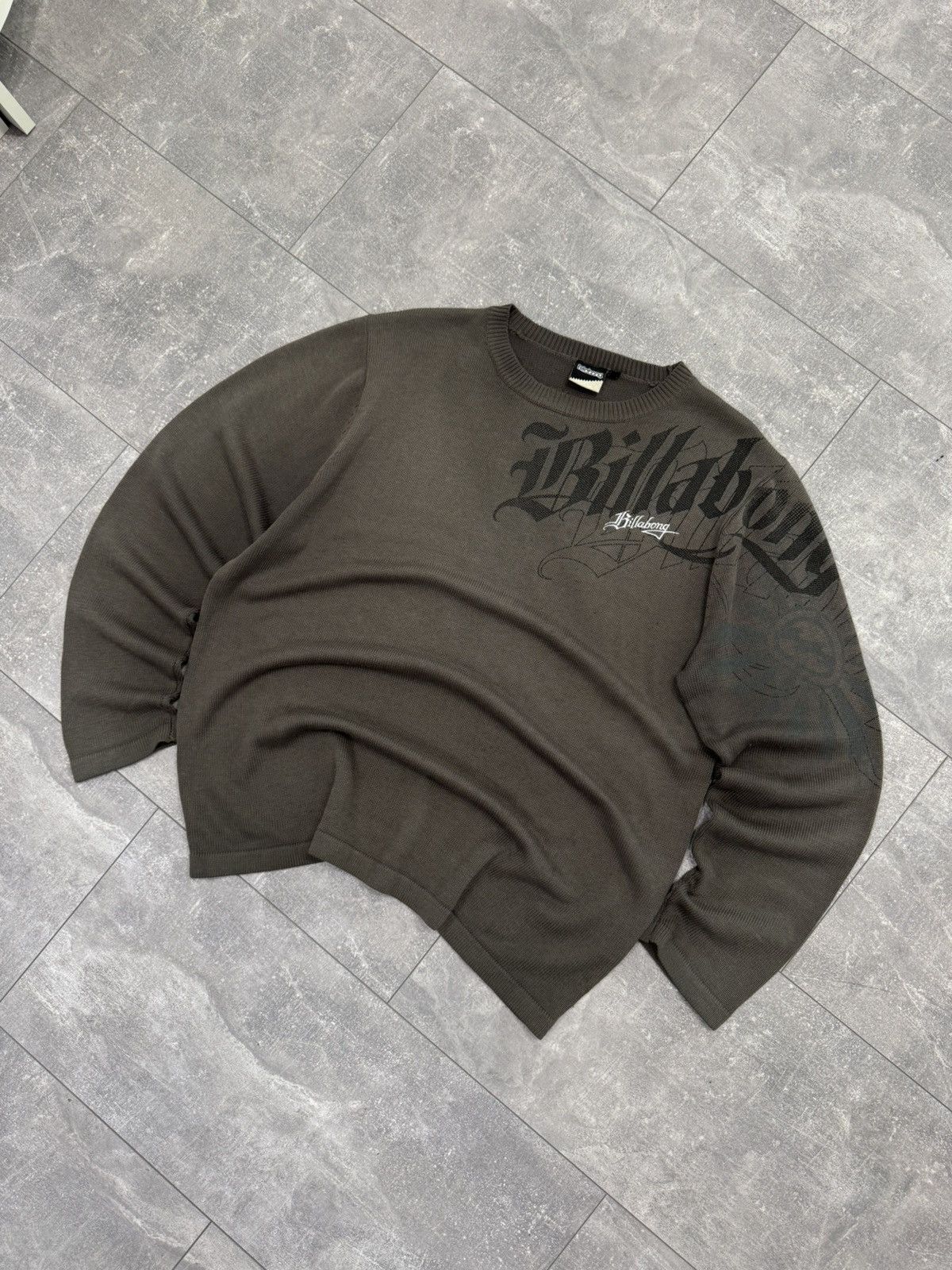 Billabong BILLABONG Vintage Sweatshirt Y2K Serf Style Overprint Faded Size US L / EU 52-54 / 3 - 1 Thumbnail
