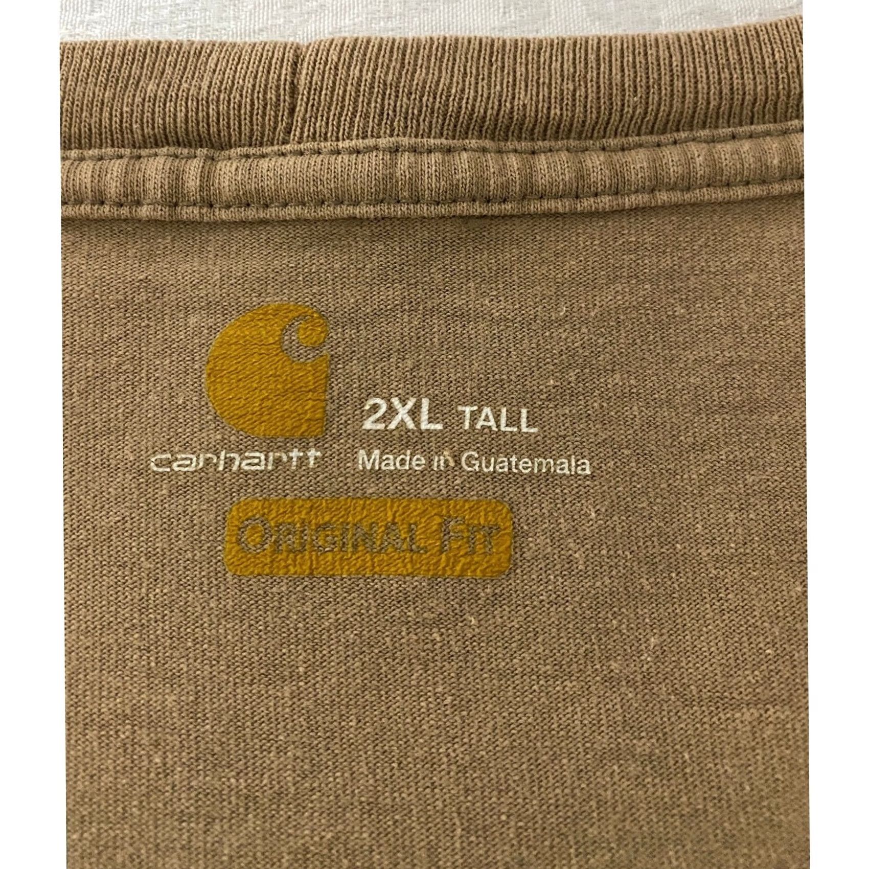 Carhartt Carhartt Mens T-Shirt 2XL Tall Desert Tan Original Fit Cotton K87 DES Size US XXL / EU 58 / 5 - 4 Thumbnail