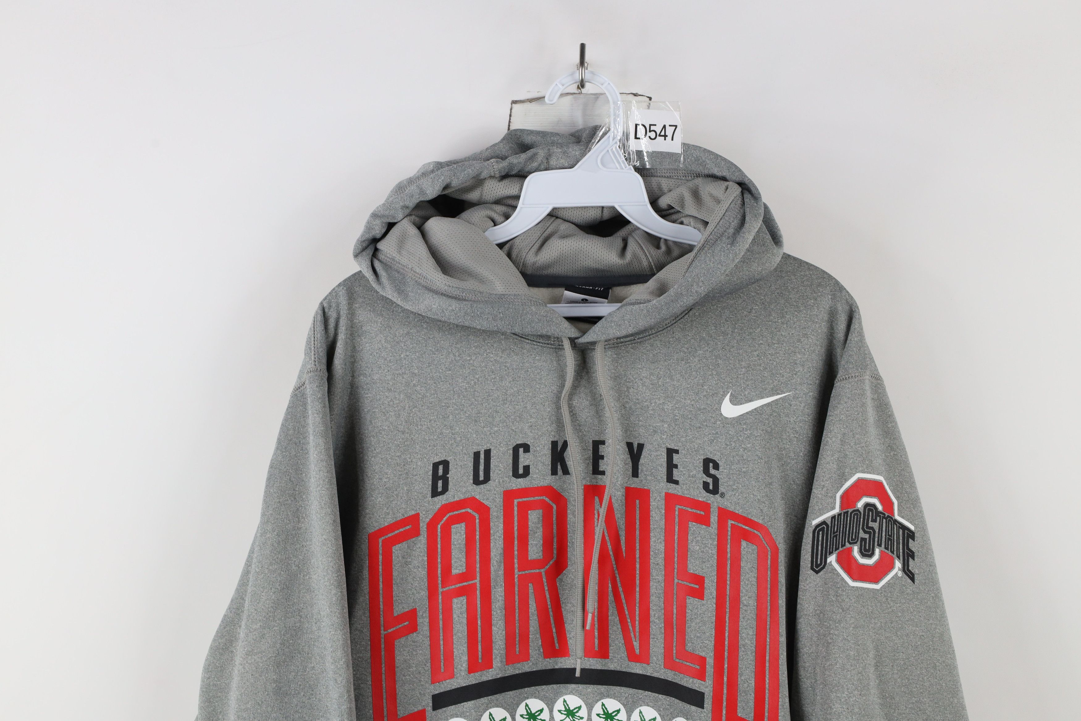 Nike × Vintage Nike Therma Fit Ohio State University Buckeyes Hoodie Gray Size US L / EU 52-54 / 3 - 2 Thumbnail