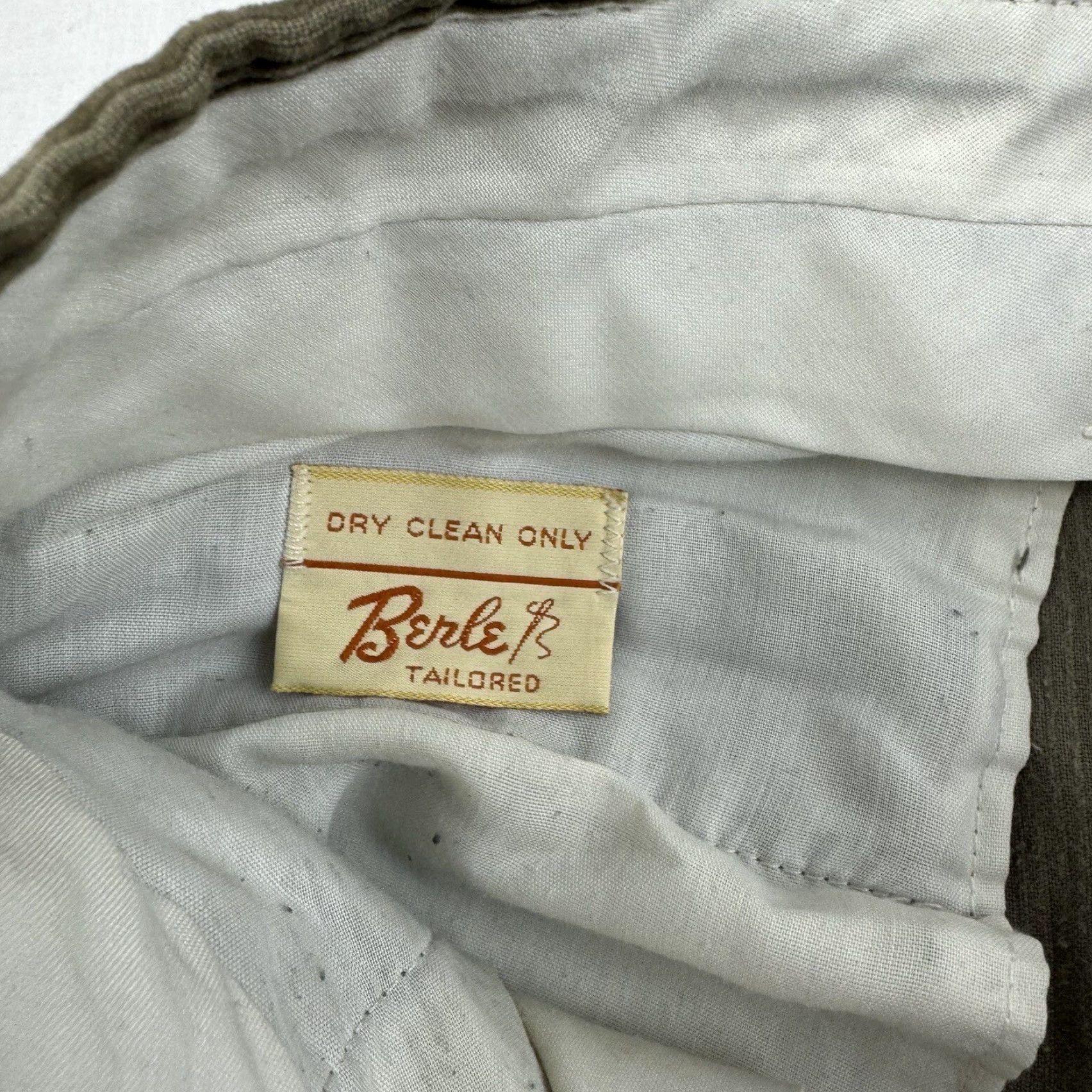 Berle VINTAGE Berle Pants Corduroy Tailored Green 1970s 33x27 Mens Size US 33 - 5 Thumbnail