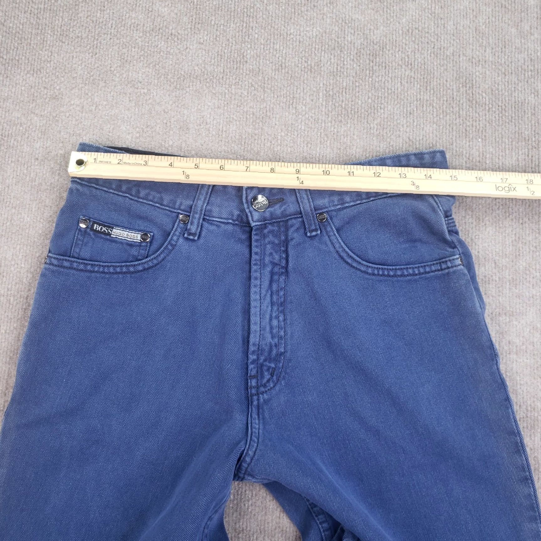 Vintage Hugo Boss Blue Chino Pants Men 30x34 Straight Leg Stretch Size US 30 / EU 46 - 4 Thumbnail