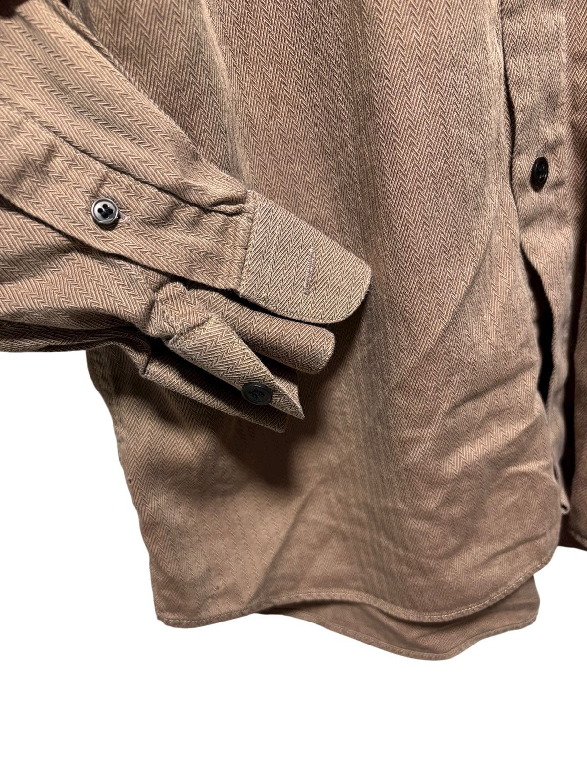 Balenciaga Vintage 90s Balenciaga Khaki Shirt Button Up LS Double B Med Size US M / EU 48-50 / 2 - 4 Thumbnail