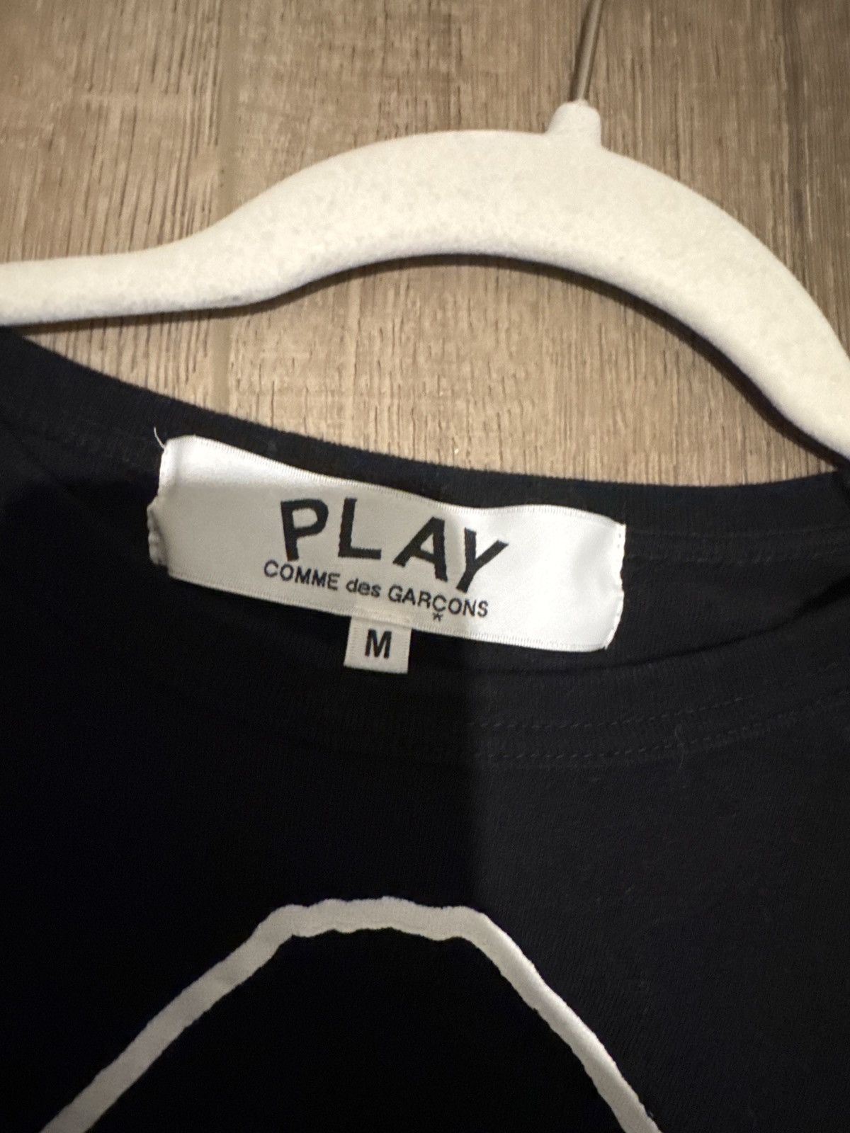 CDG by Comme des Garcons Comme des Garçons PLAY Big Heart T-Shirt Black White Size US M / EU 48-50 / 2 - 6 Thumbnail