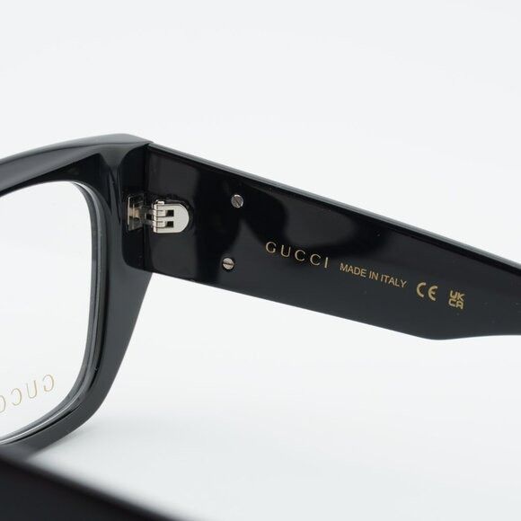 Gucci Gucci GG1952O 001 Eyeglasses Shiny Black 51mm Square Frame Size ONE SIZE - 7 Thumbnail