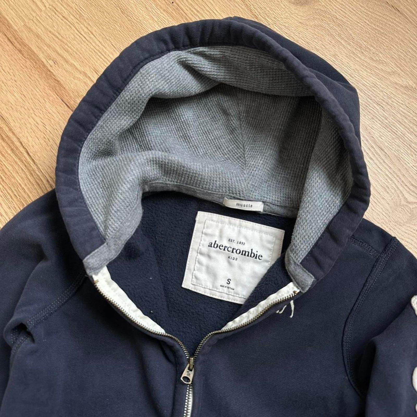 Abercrombie & Fitch Vintage 2000s Abercrombie Preppy Zip Up Hoodie Sweatshirt Size XS / US 0-2 / IT 36-38 - 6 Thumbnail