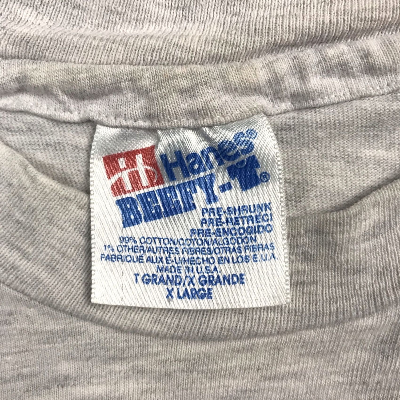 Hanes VINTAGE Hanes USA Patriotic Graphic Tee T-Shirt Gray XL Mens Short Sleeve Crew Neck Size US XL / EU 56 / 4 - 2 Thumbnail