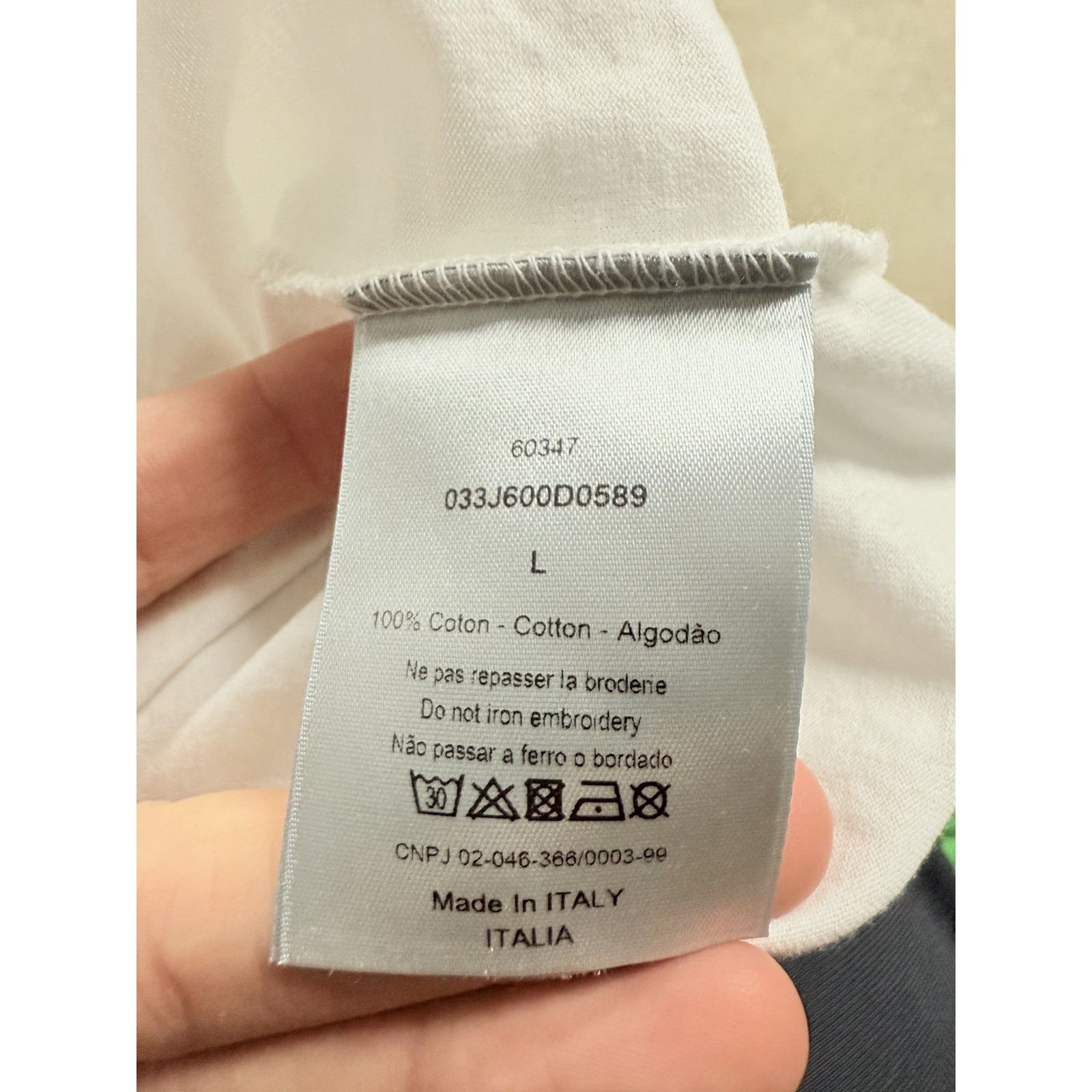 Dior Dior Stitch Logo Tee Used Large Size US L / EU 52-54 / 3 - 3 Thumbnail