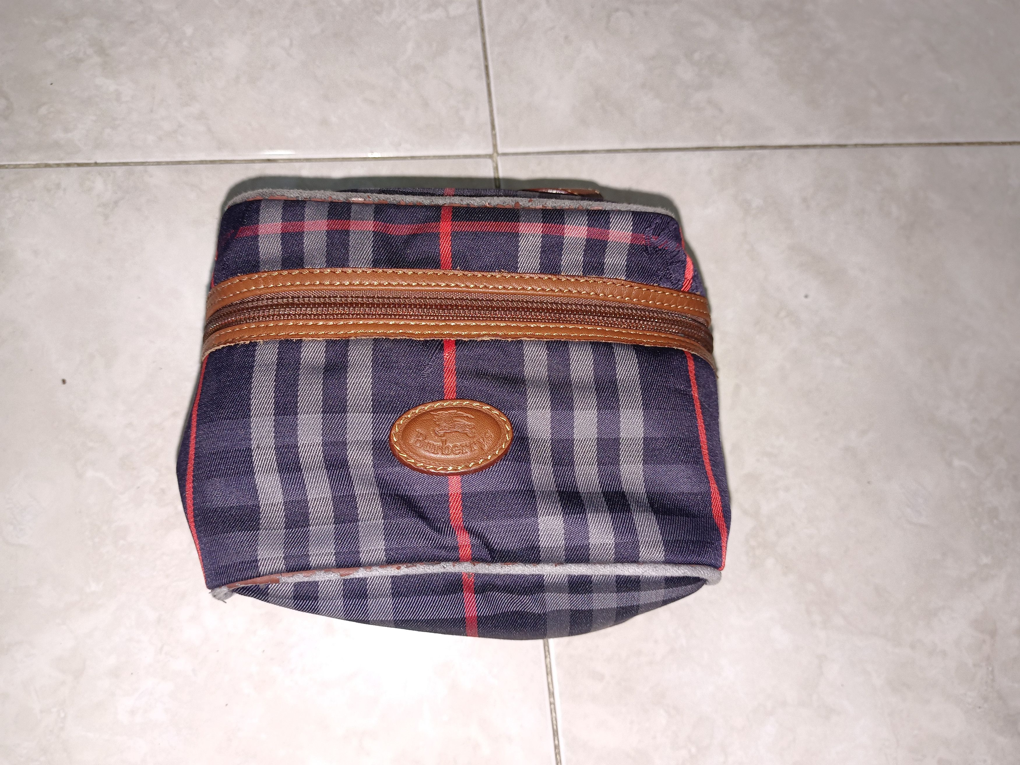 image of Vintage Burberrys Cloth Clutch Bag in Bluette Patch, Men's
