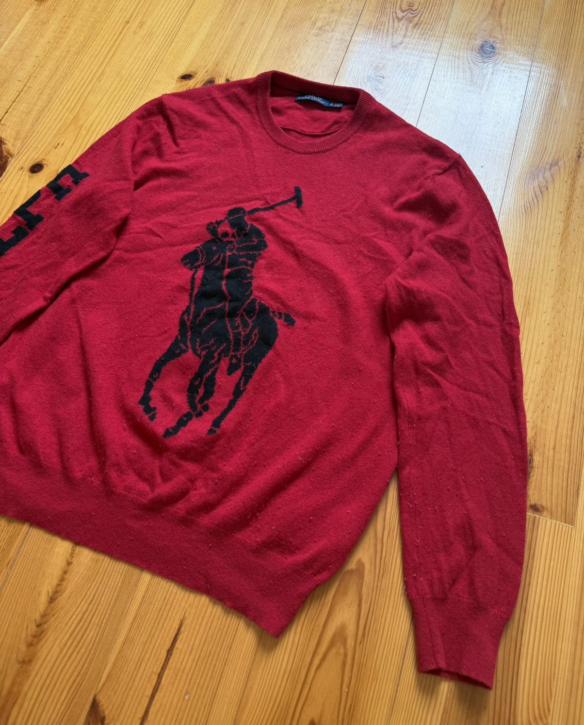 Polo Ralph Lauren × RRL Ralph Lauren × Ralph Lauren Polo Ralph Lauren Big Logo Wool Knit Sweater Size US L / EU 52-54 / 3 - 3 Thumbnail