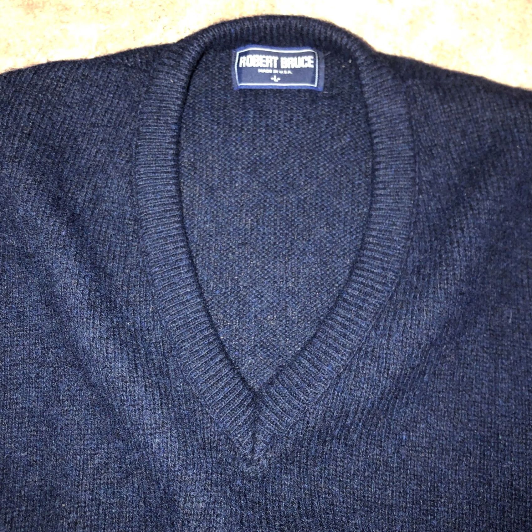 Vintage Robert Bruce USA MADE Blue Sweater Vest Mens L Size US L / EU 52-54 / 3 - 2 Thumbnail