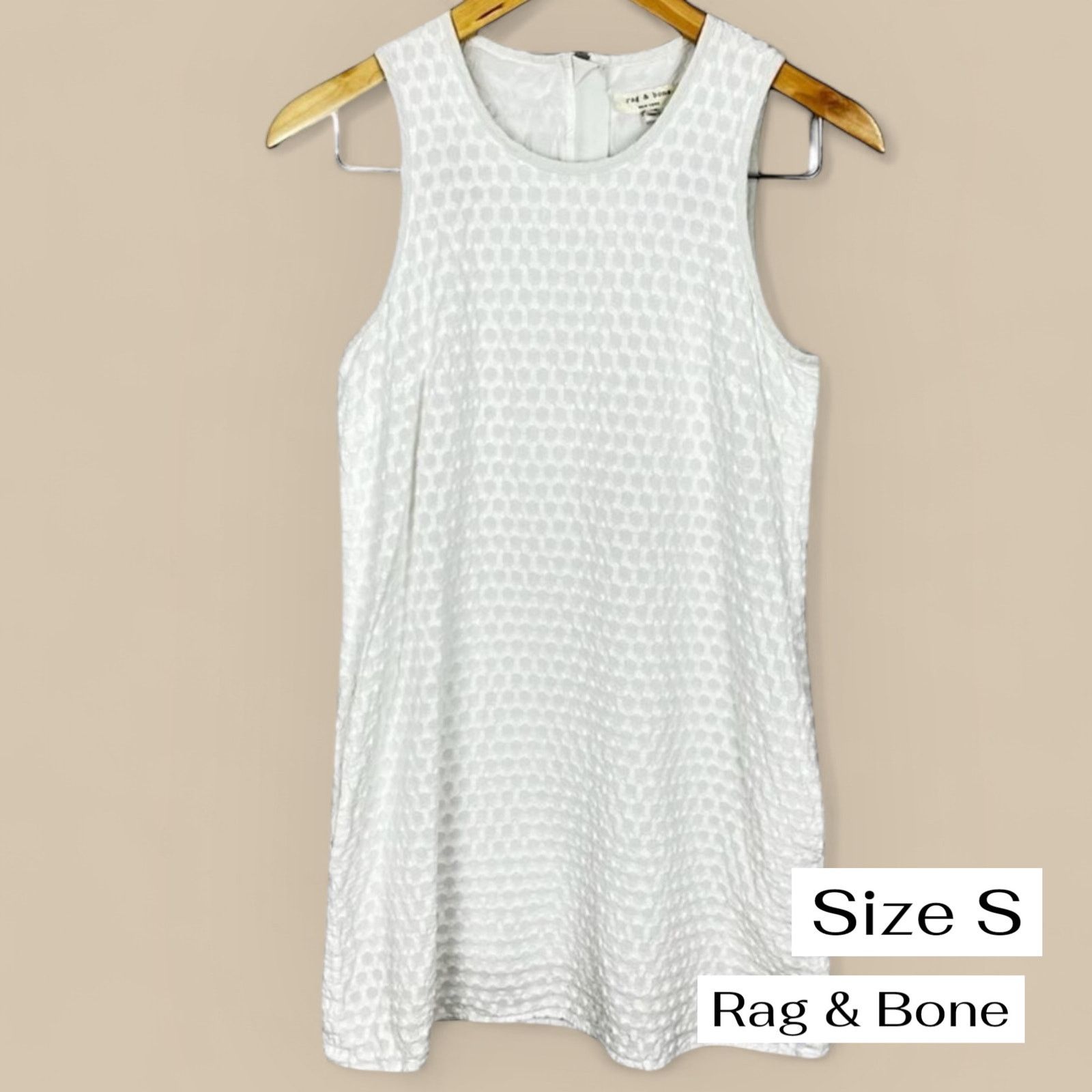 Rag & Bone Rag & Bone White Mini Eyelet Cotton Summer Dress Size Small Size S / US 4 / IT 40 - 1 Thumbnail