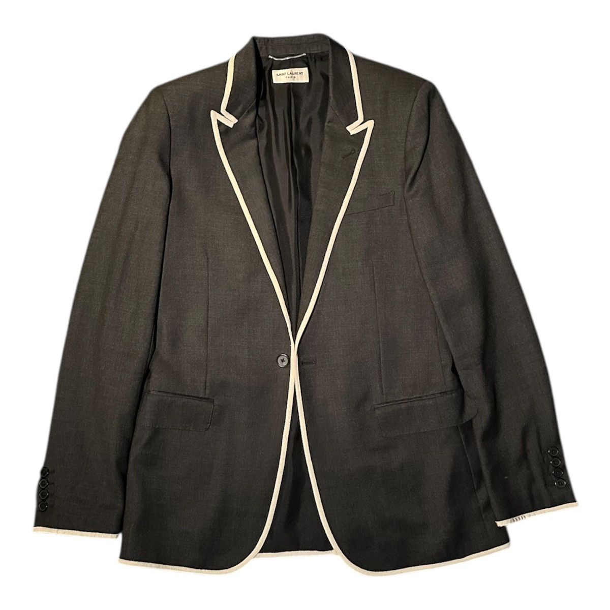 Saint Laurent Paris Saint Laurent 2012 contrast trim blazer Size 48R - 1 Thumbnail