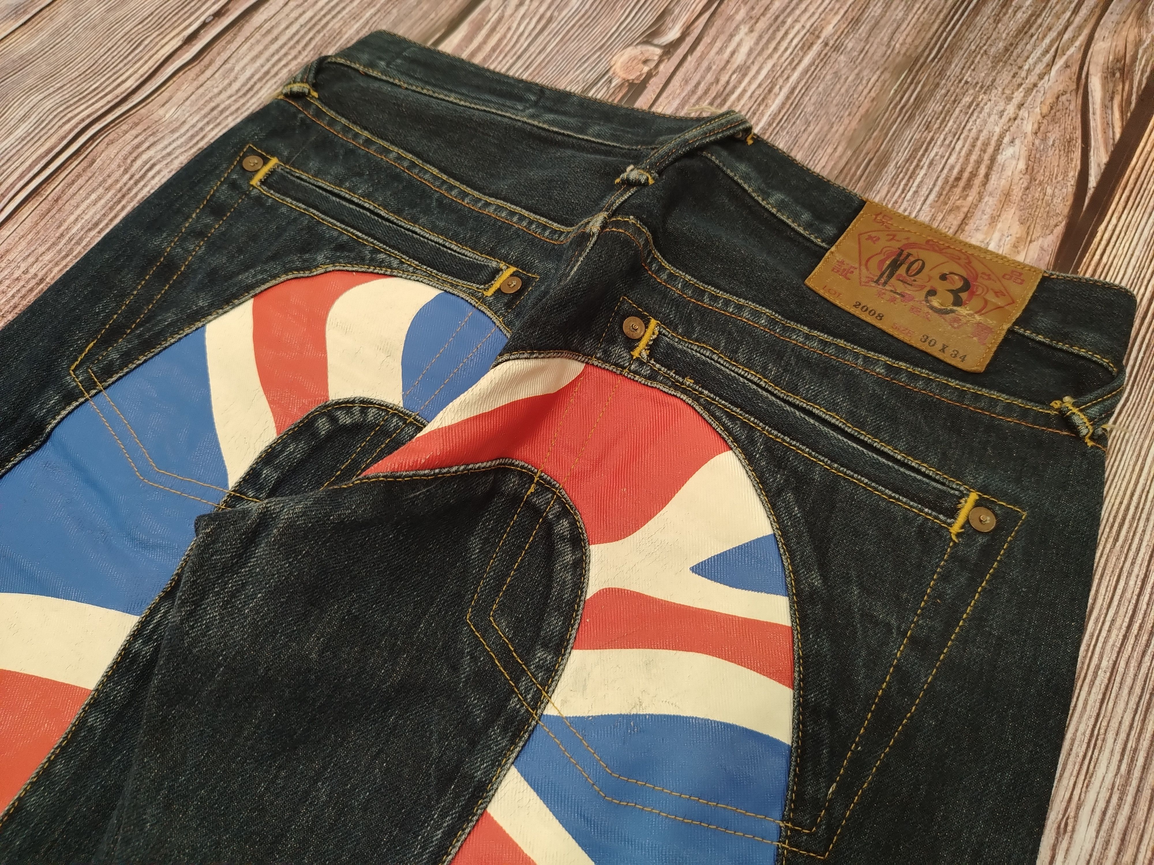 Evisu EVISU Jeans Vintage GB Flag Daicock Size US 30 / EU 46 - 24 Thumbnail