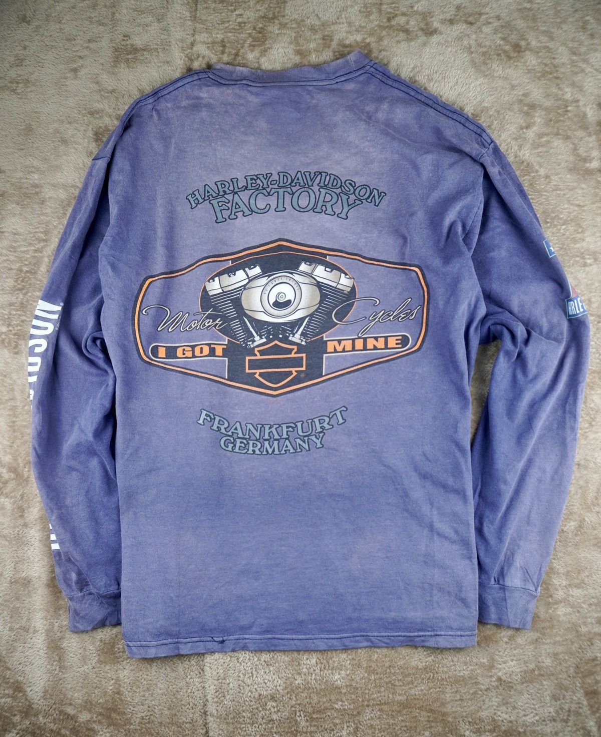 Harley Davidson Vtg Harley Davidson Long Sleeve #1 Frankfurt Germany 2011 Size US L / EU 52-54 / 3 - 4 Thumbnail