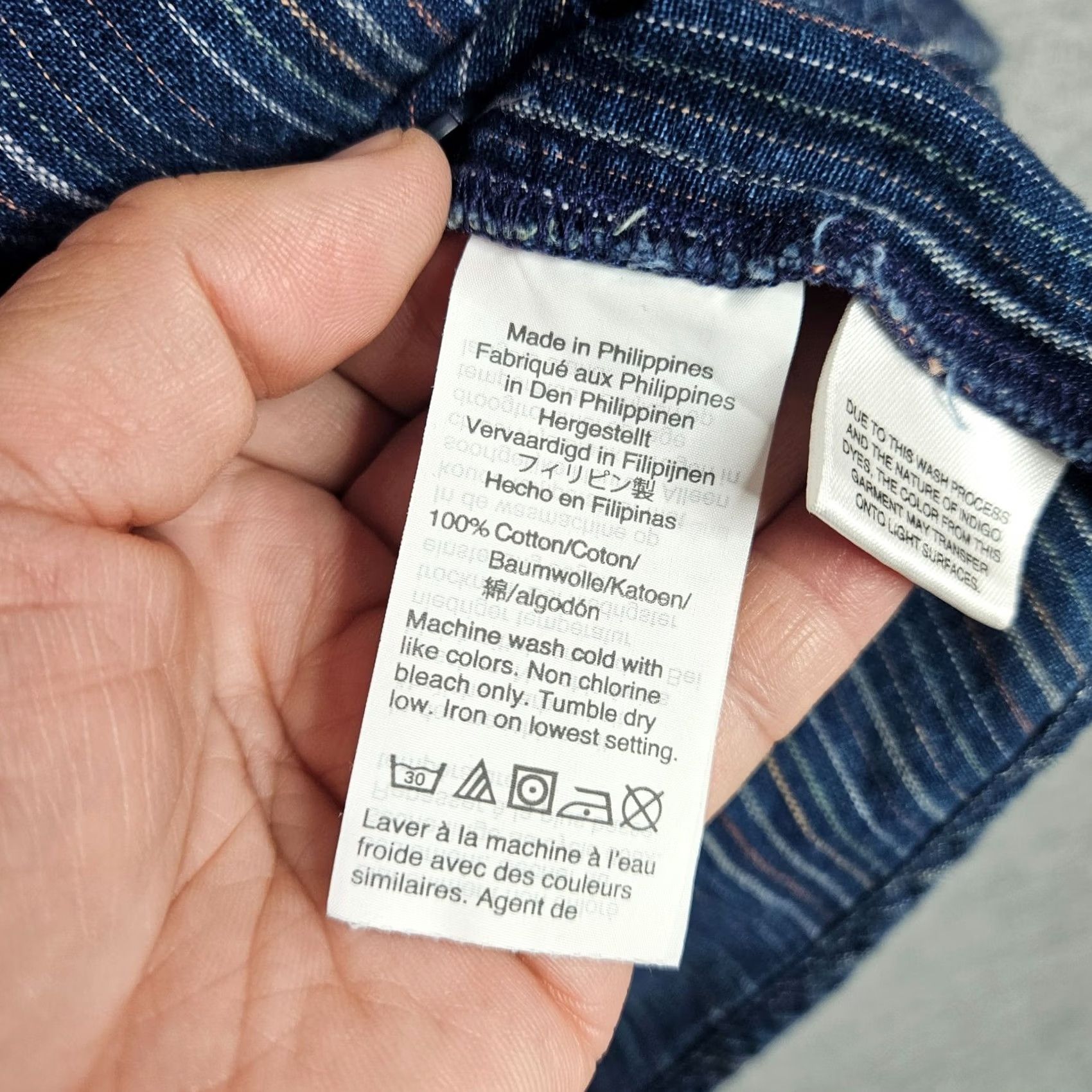 Madewell Madewell Shirt XS Blue Stripes Button-back Short Sleeve Womens Likely Casual Basic All Seasons Cotton Blend 100% Cotton V-Neck Buttoned Blouse Size XS / US 0-2 / IT 36-38 - 3 Thumbnail