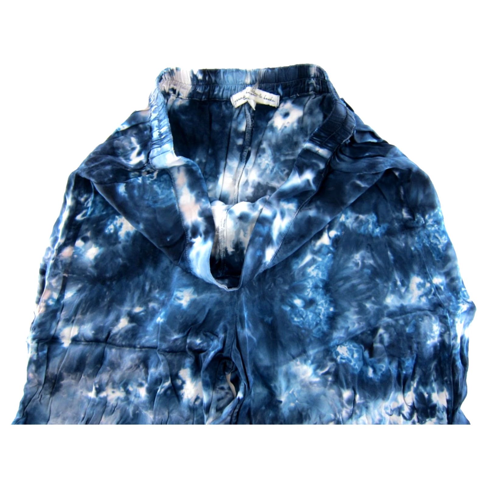 Young Fabulous & Broke Young Fabulous & Broke Blue White Tie Dye Wide Leg Pull-On Pants Women Small Size 28" / US 6 / IT 42 - 5 Thumbnail