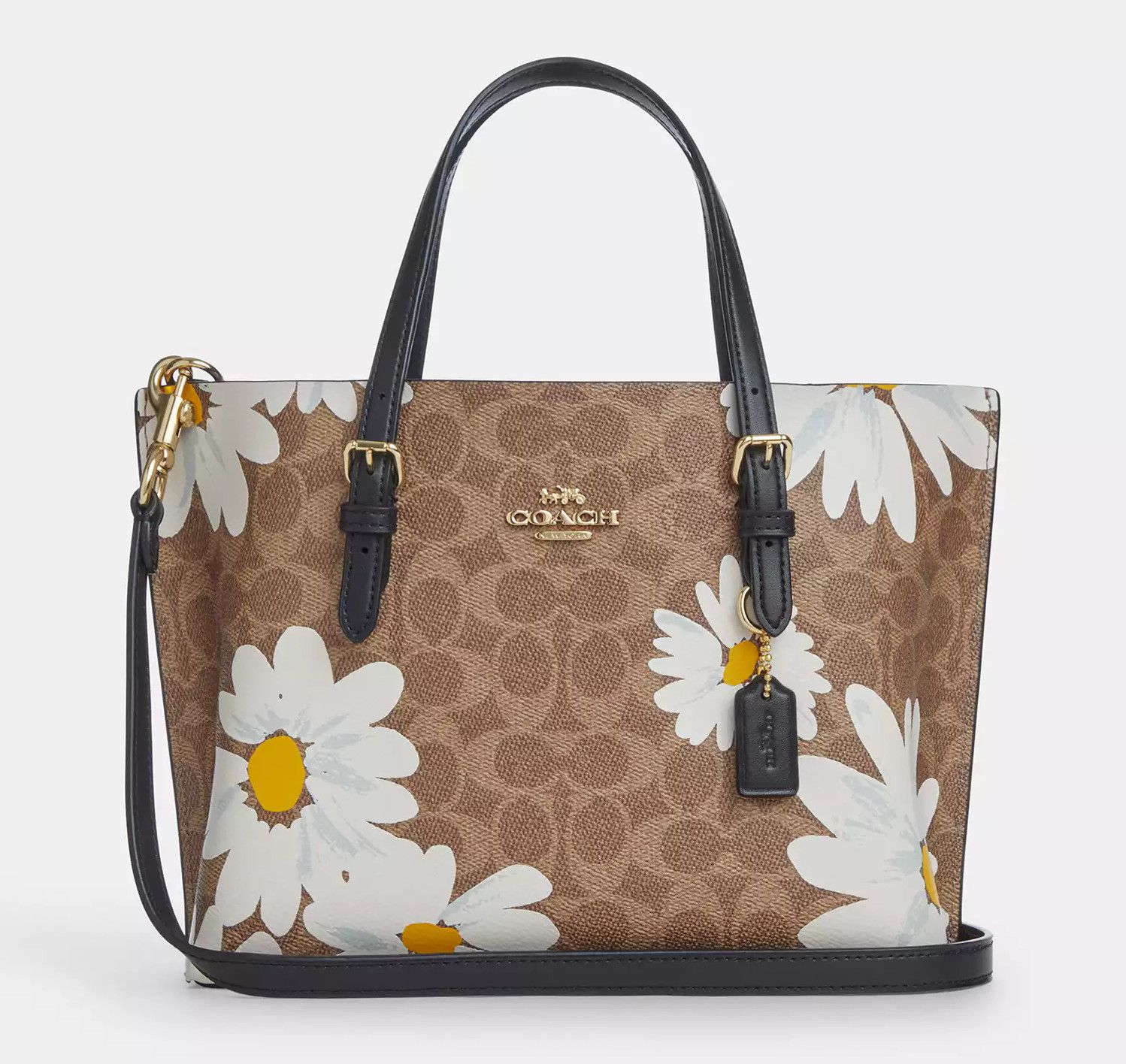 Coach Mollie Tote Bag 25 In Signature Canvas With Floral Print Size ONE SIZE - 7 Thumbnail