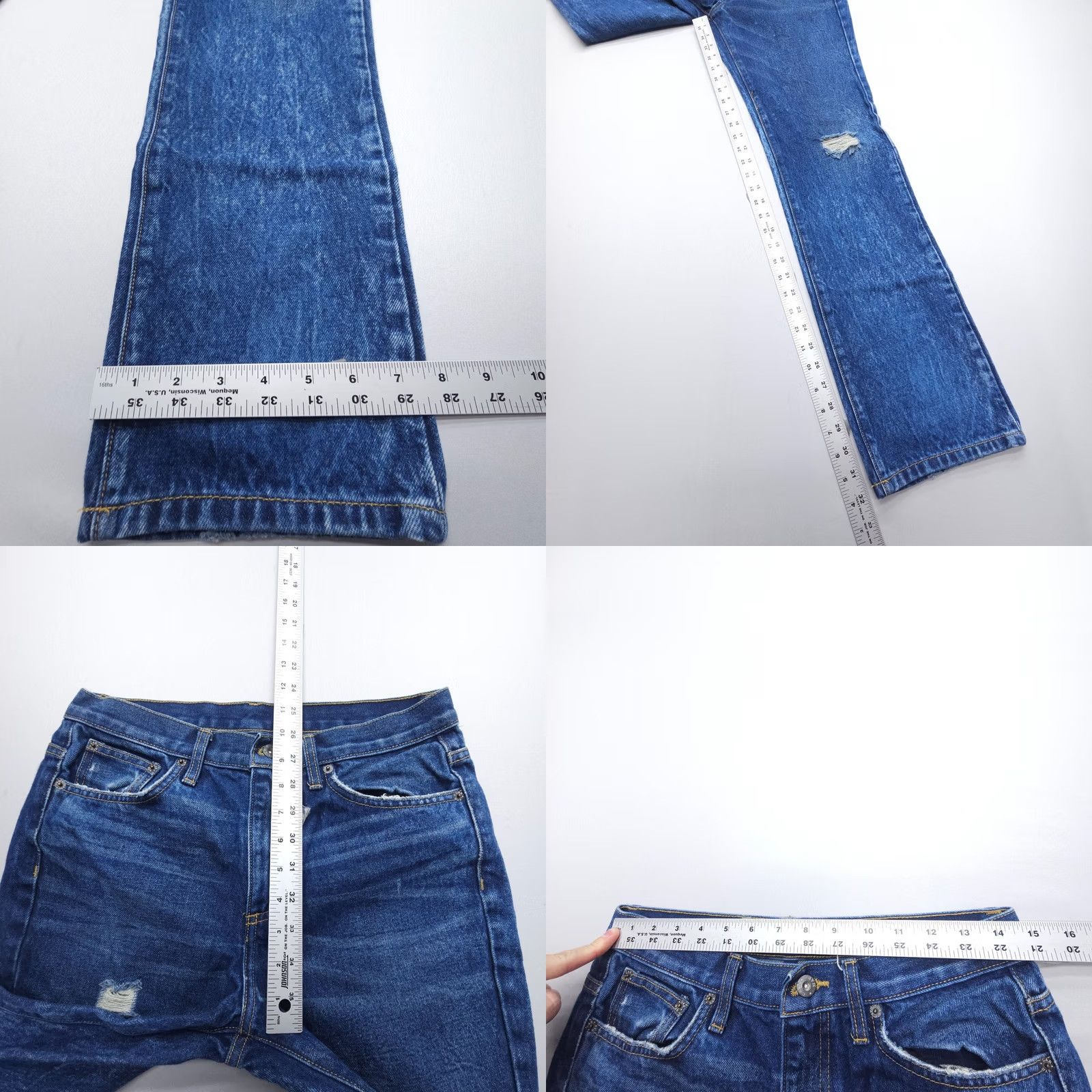 Vintage VINTAGE Carmar High Rise Straight Jeans Womens 27 Blue Dark Rigid Cotton Denim USA Made Size 27" / US 4 / IT 40 - 8 Thumbnail