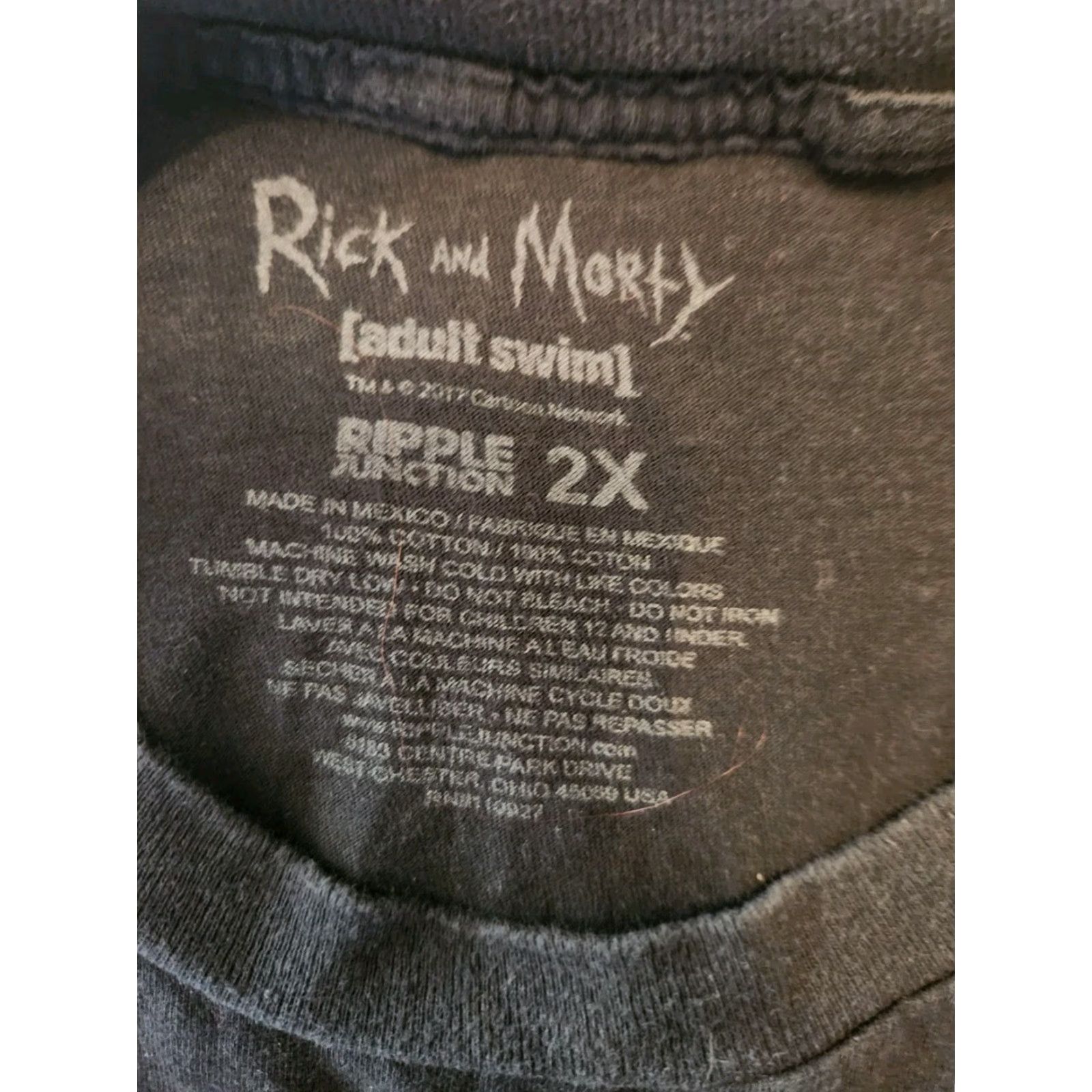 Ripple Junction Rick and Morty Adult 2XL Black Graphic Shirt Ripple Junction Mens T-Shirt Cartoon TV Crew Neck Short Sleeve Graphic Print Tagless Cotton Size US XXL / EU 58 / 5 - 2 Thumbnail