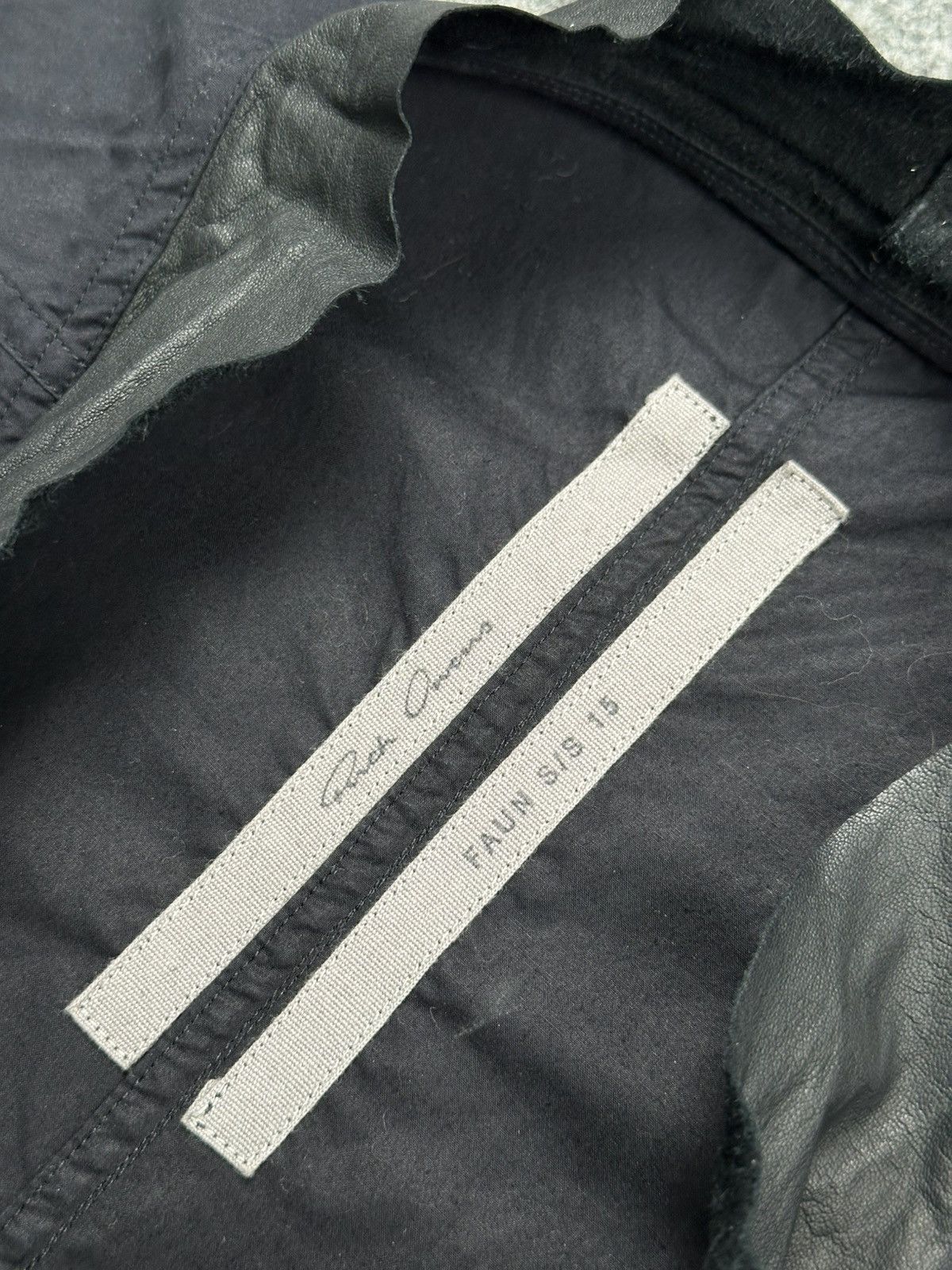 Rick Owens Rick Owens - Main Line S/S15 “FAUN” Leather Trimmed Tunic Size US L / EU 52-54 / 3 - 9 Thumbnail
