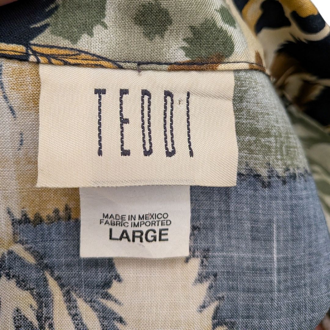 Vintage Vintage Teddi Tropical Print Short Sleeve Button Up Size L / US 10 / IT 46 - 3 Thumbnail