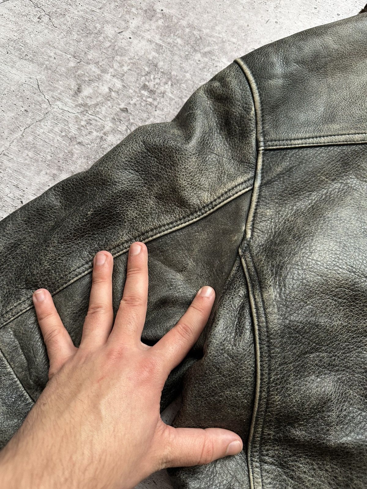 Gap Vintage Gap Distressed Sherpa Leather Coat Size US M / EU 48-50 / 2 - 23 Thumbnail