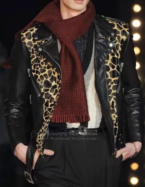 Saint Laurent Paris Saint Laurent Paris Leopard Print Leather Jacket i Size US M / EU 48-50 / 2 - 7 Thumbnail
