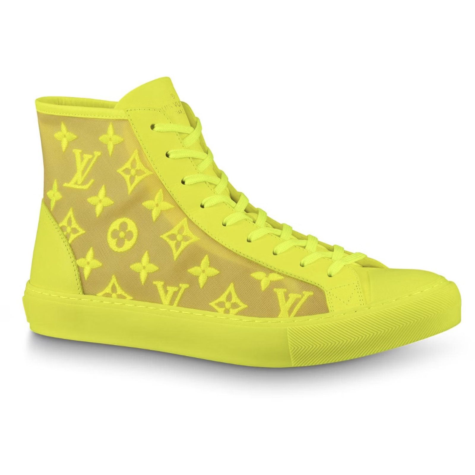 Louis Vuitton Louis Vuitton Luxembourg Tattoo Yellow Monogram High Top Size US 10 / EU 43 - 1 Thumbnail