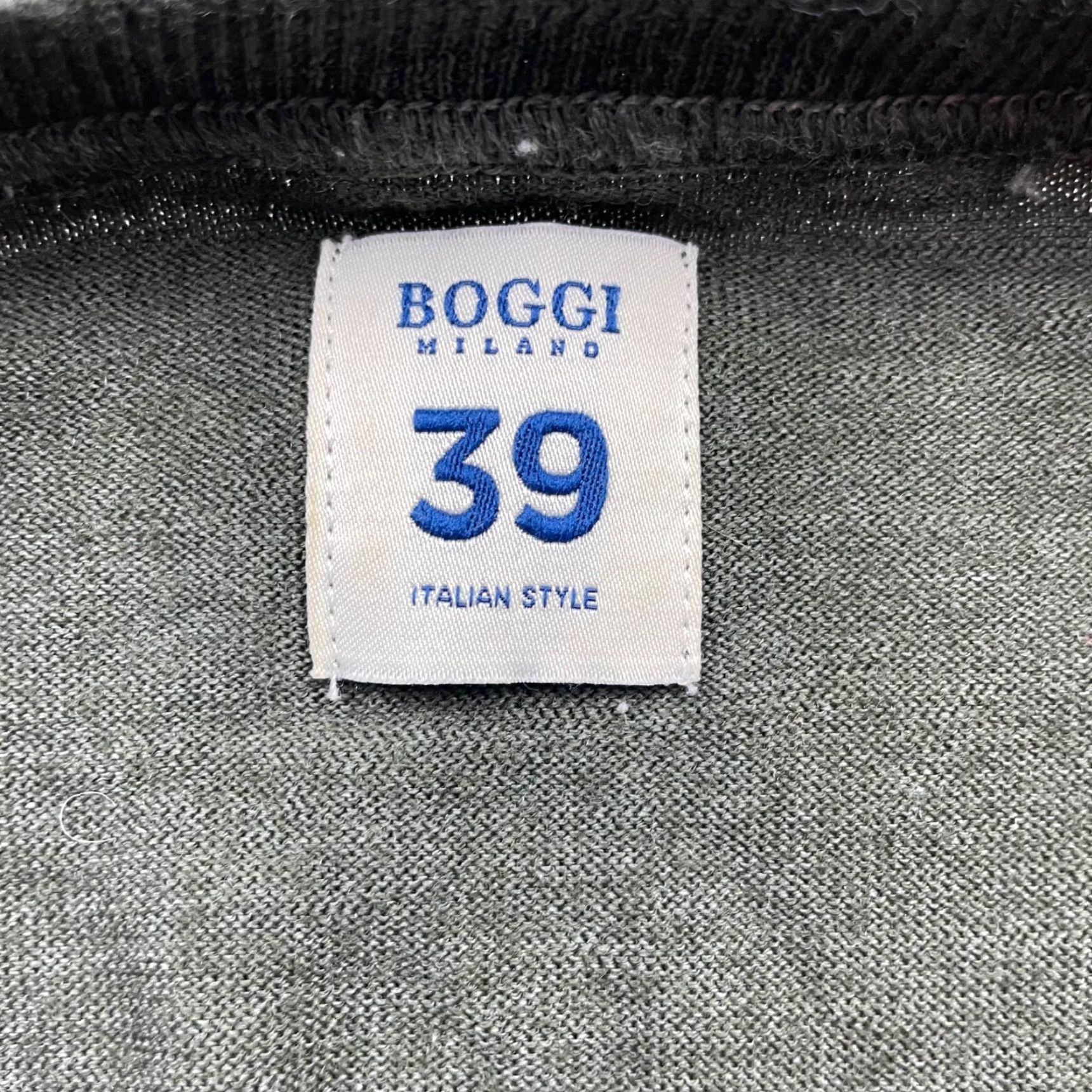 Vintage Boggi Milano 39 Men’s Pullover Sweater 100% Wool Crewneck Green/Gray Small Shirt Mens Size US S / EU 44-46 / 1 - 3 Thumbnail