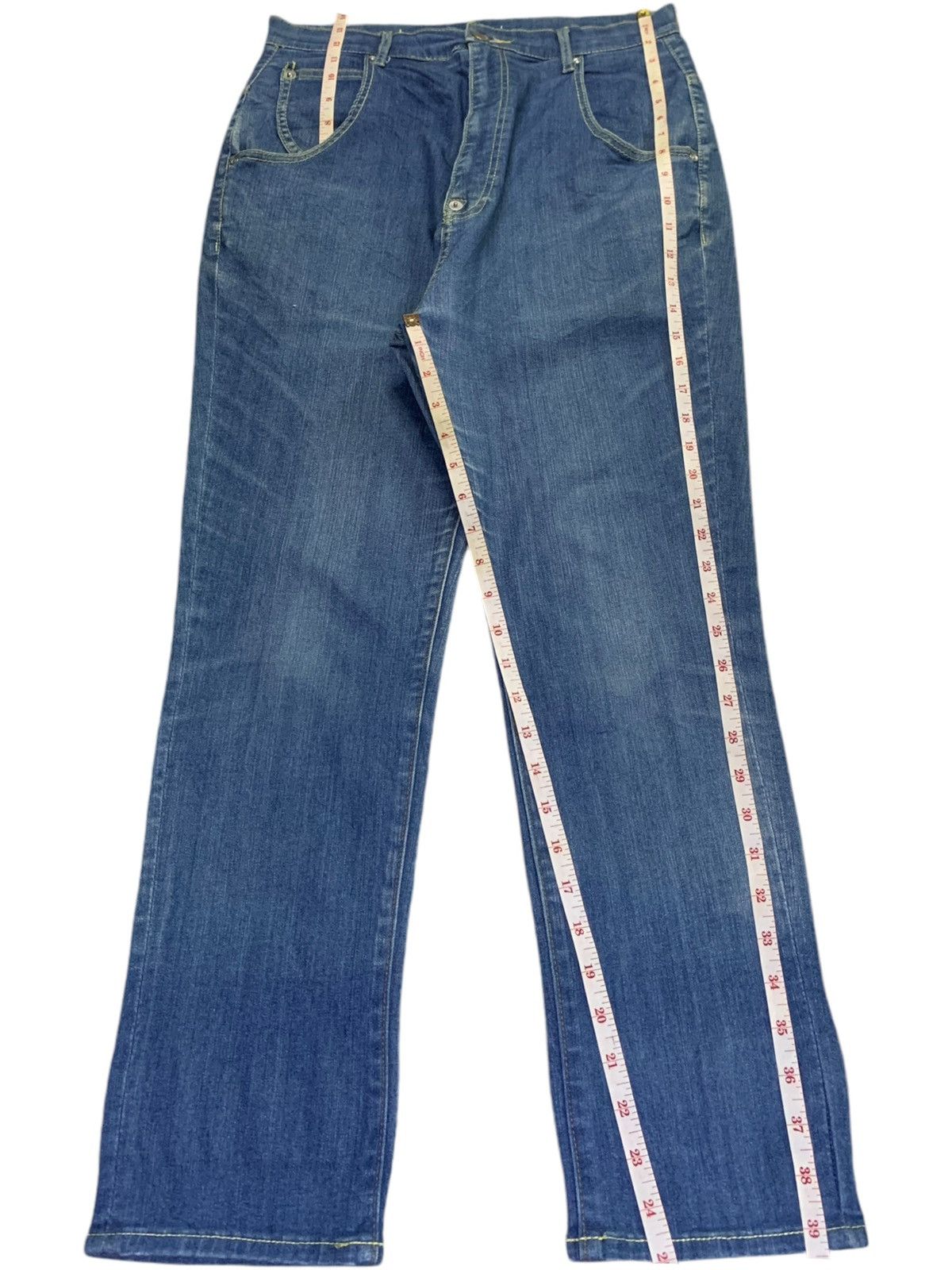 Issey Miyake Vintage Ne Net Issey Miyake Buckle Back Embellished Jeans Size 30" / US 8 / IT 44 - 14 Thumbnail
