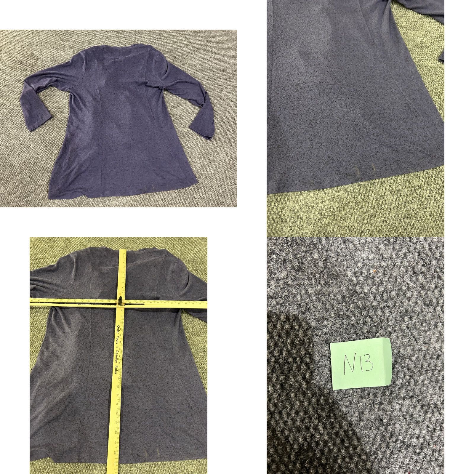 Vintage Susan Graver Cardigan Sweater Women's XL Navy Blue Knit Stretch Pockets Casual All Seasons Regular Sleeve Button Front Size XL / US 12-14 / IT 48-50 - 8 Thumbnail