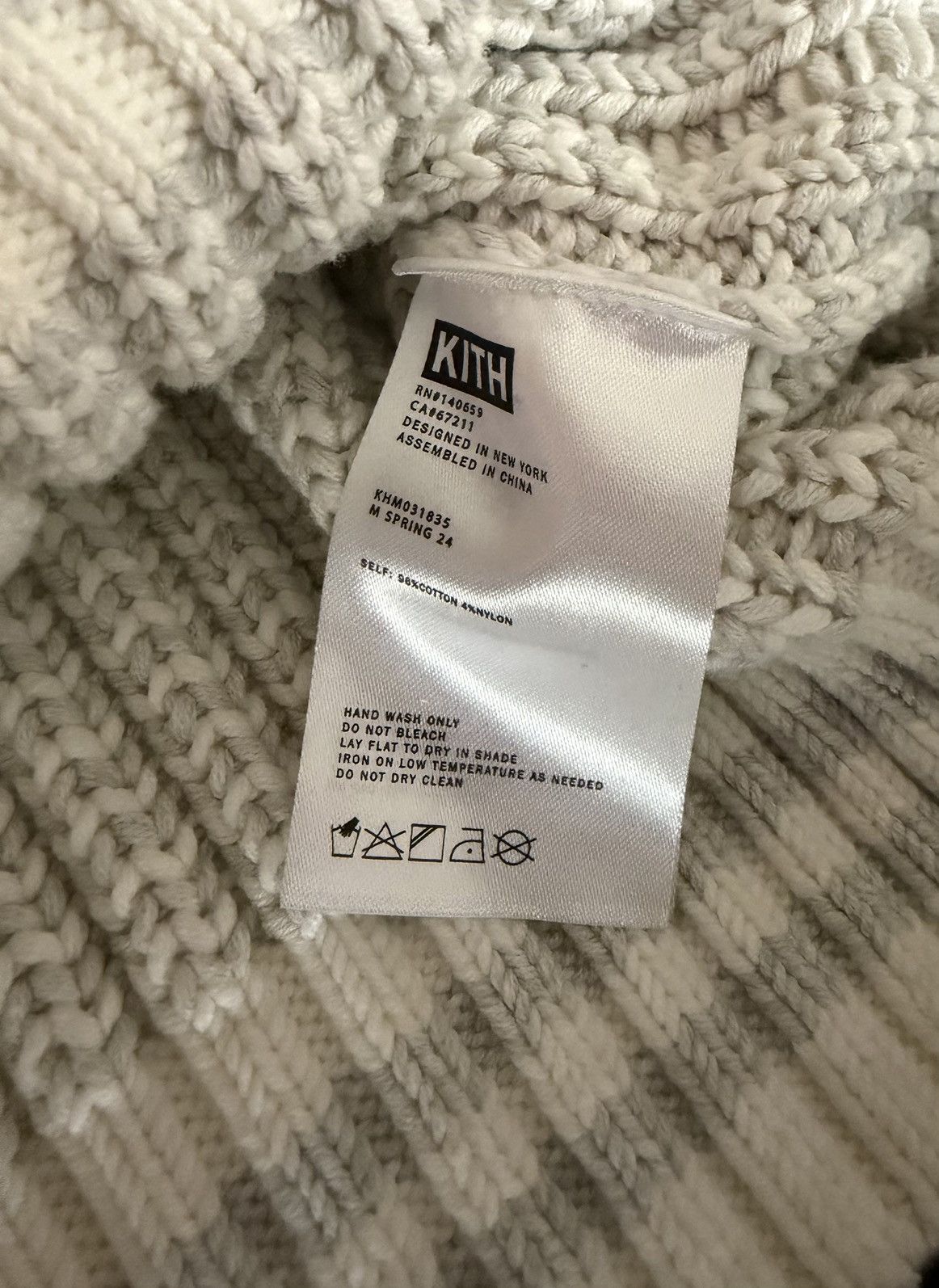 Kith Kith Wyona Open Knit Full Zip Sweater “Heather Grey” Size US XL / EU 56 / 4 - 7 Thumbnail