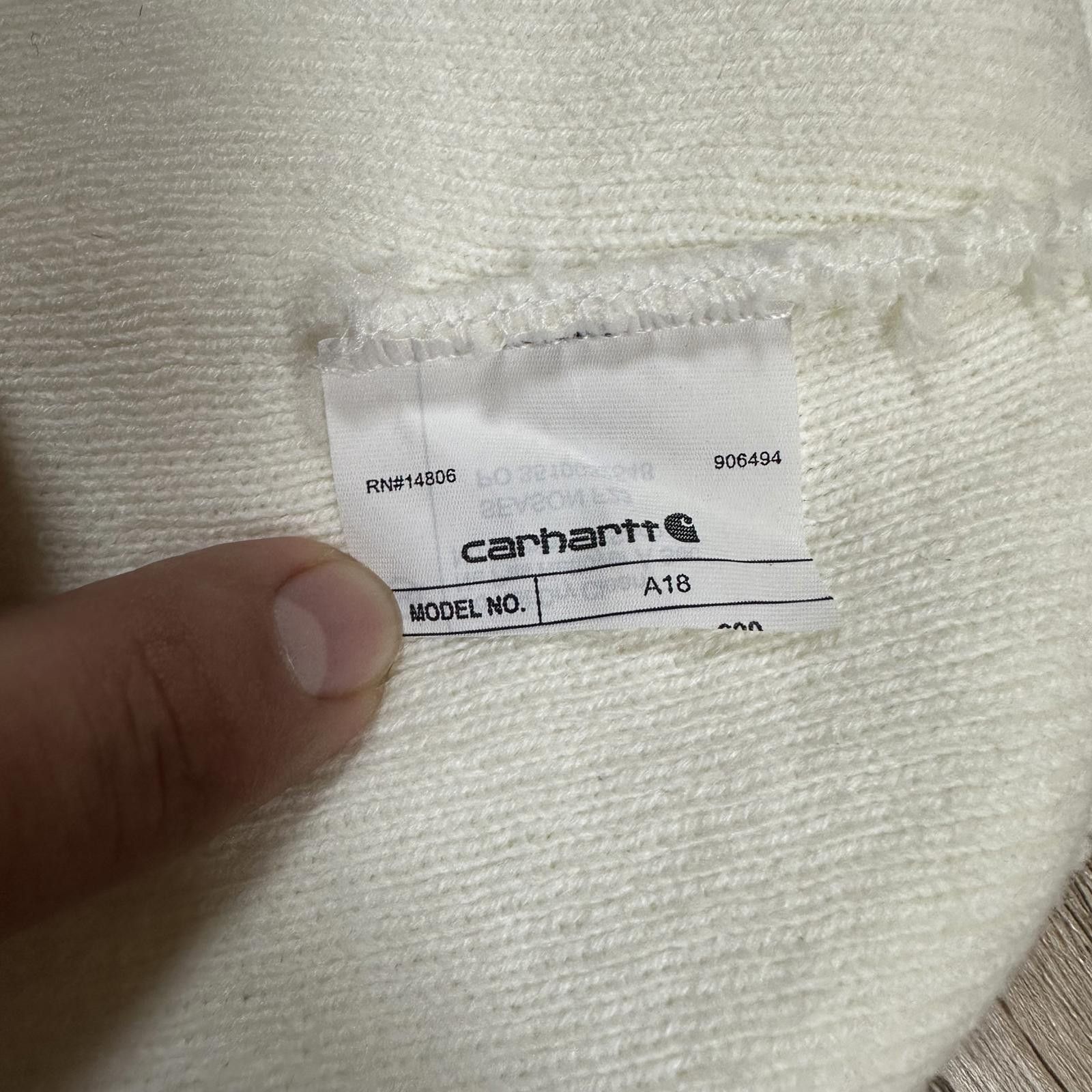 Carhartt Carhartt Unisex Beanie One Size White Knit Warm Winter Hat Size ONE SIZE - 3 Thumbnail