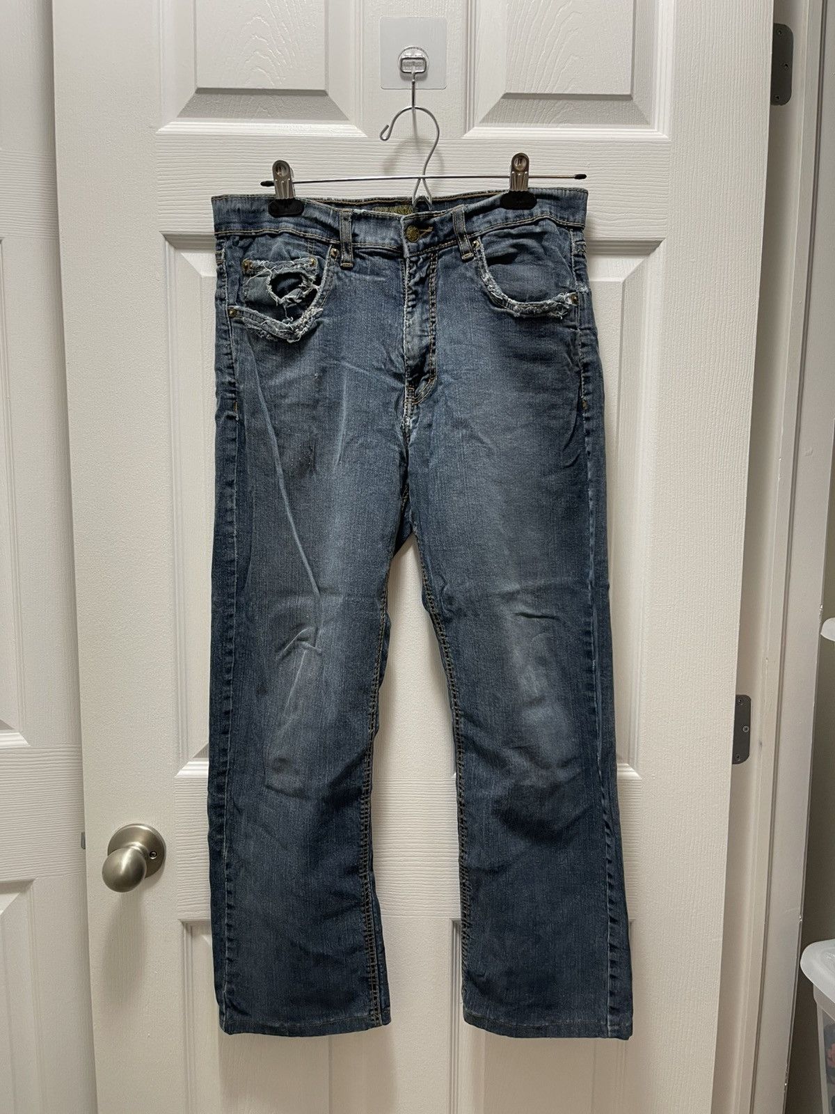 Vintage Urban Star Distressed Blue Denim Rocker Jeans Size US 32 / EU 48 - 1 Thumbnail