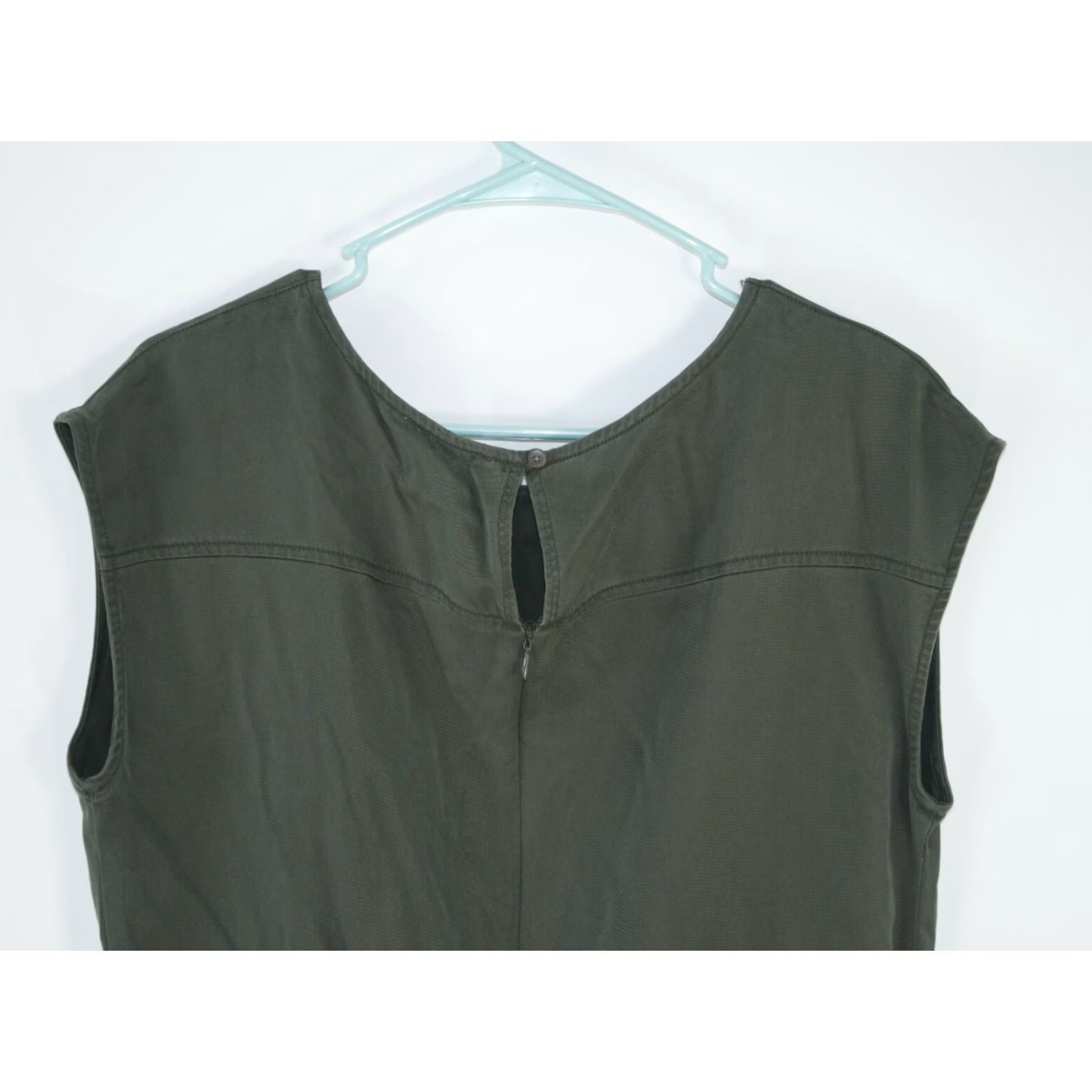 Vintage Daily Ritual Women's Romper Size L Green Sleeveless Casual One-Piece with Drawstring and Pockets Size 36" / US 14 / IT 50 - 4 Thumbnail