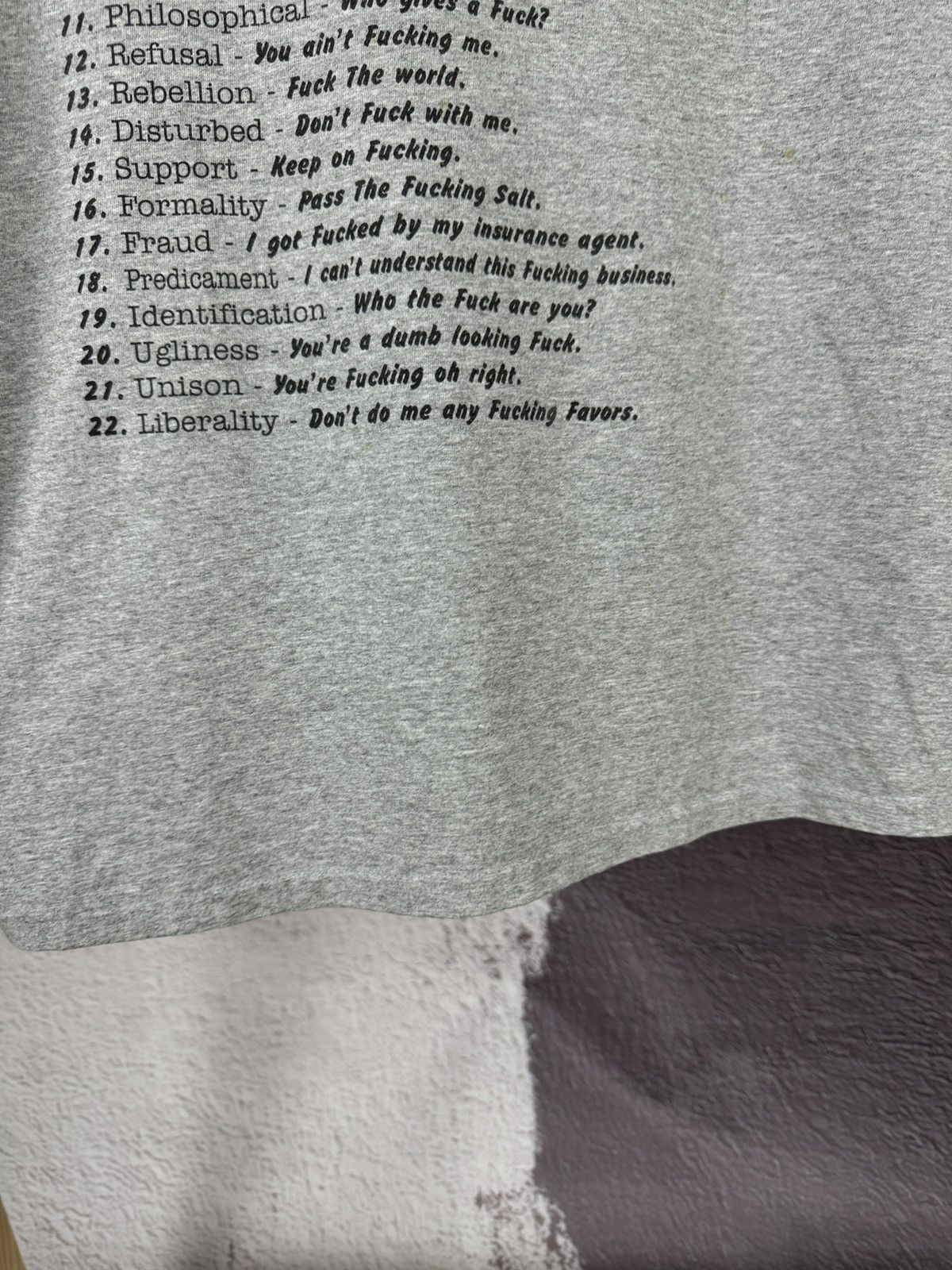 Vintage FotL VINTAGE Y2K 90s HOW TO USE THE F WORD TEE SHIRT GREY Size US L / EU 52-54 / 3 - 8 Thumbnail
